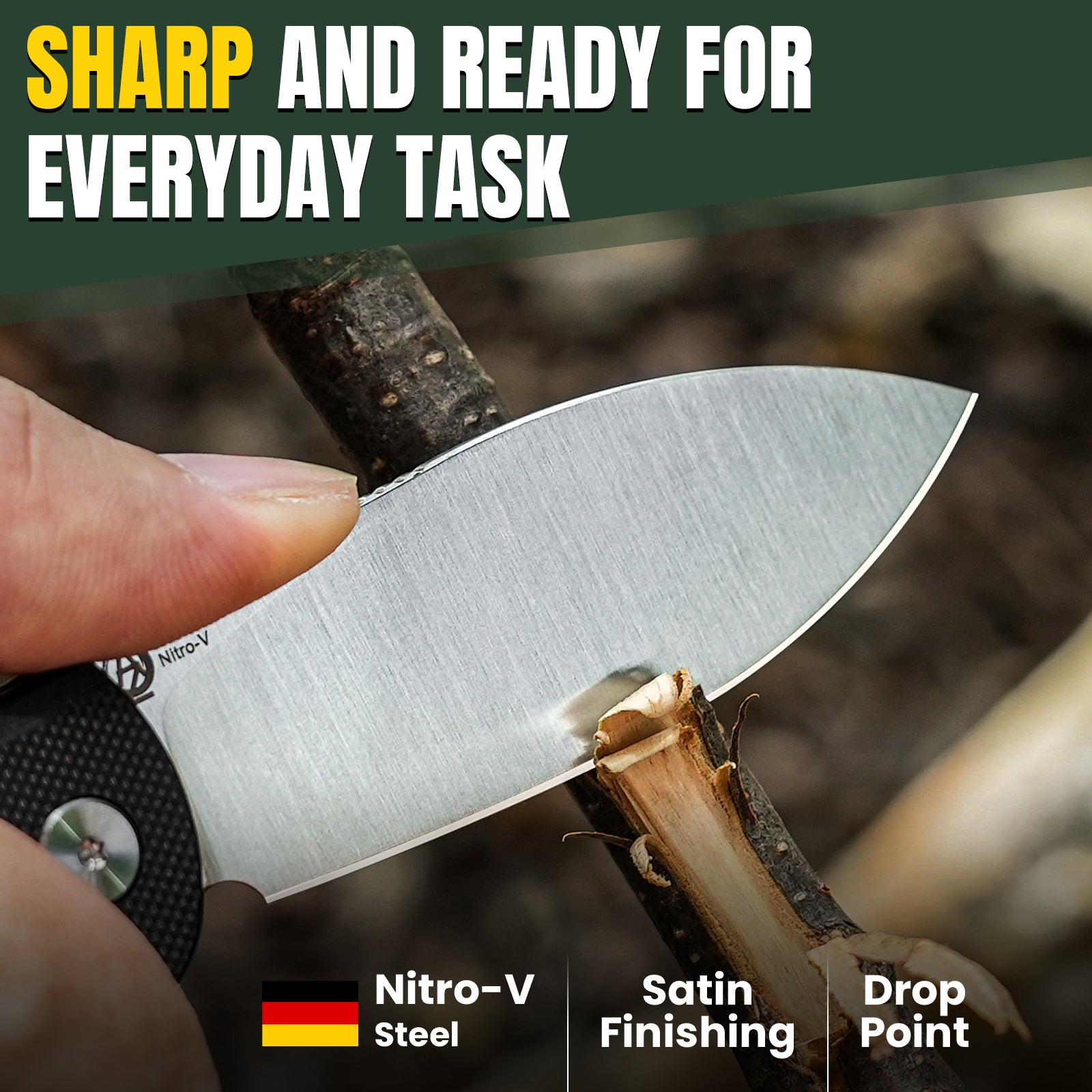 Infinity 3.09 Inches NitroV Blade G10 Handle V3579M1-Kizer