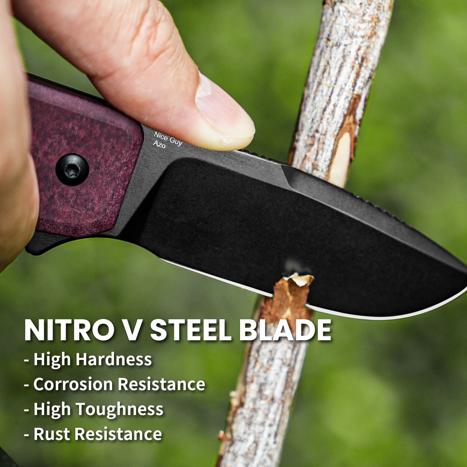 Nice Guy 2.84 inch Nitro V Blade Richlite Handle V3011A4-Kizer