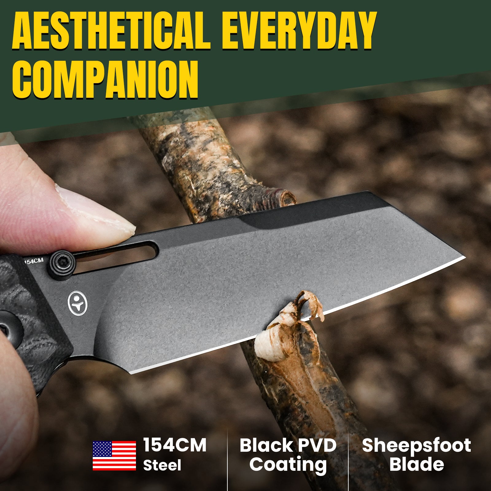 Task 3.04 inch Clutch Lock Black G10 Handle V3641C2-Kizer