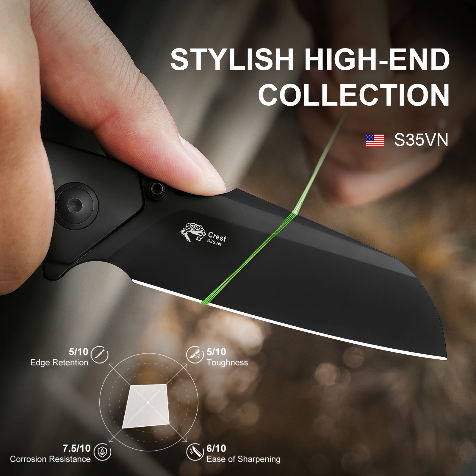 Crest | S35VN | Titanium | Ki3714A2