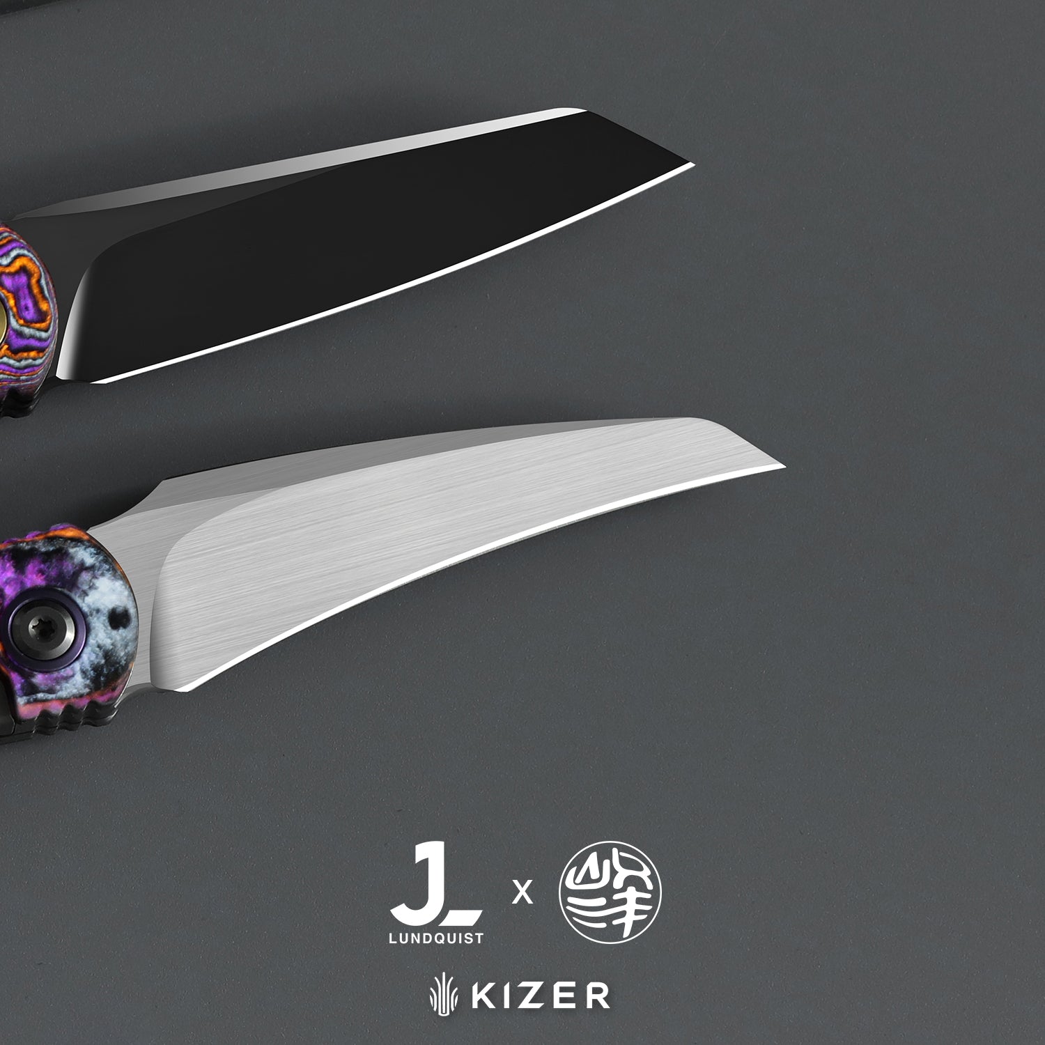Feist 3 | CPM S90V + Polished DLC Ultra | Titanium (Matte DLC Ultra) & KizerNova™ Quartz | Reverse Tanto | KizerX™ 3499.3A4