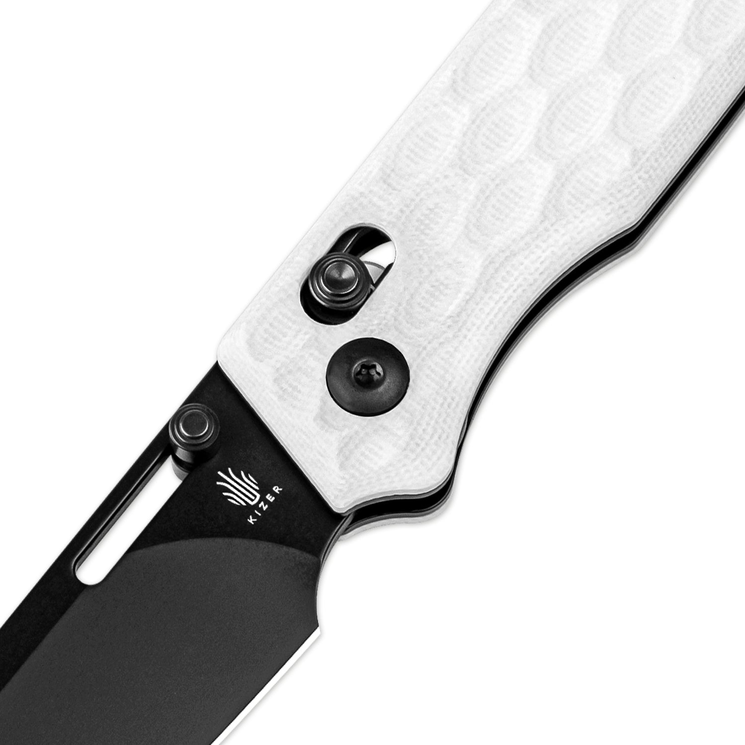 Task 3.04 inch NitroV Blade Clutch Lock White G10 Handle V3641A1-Kizer