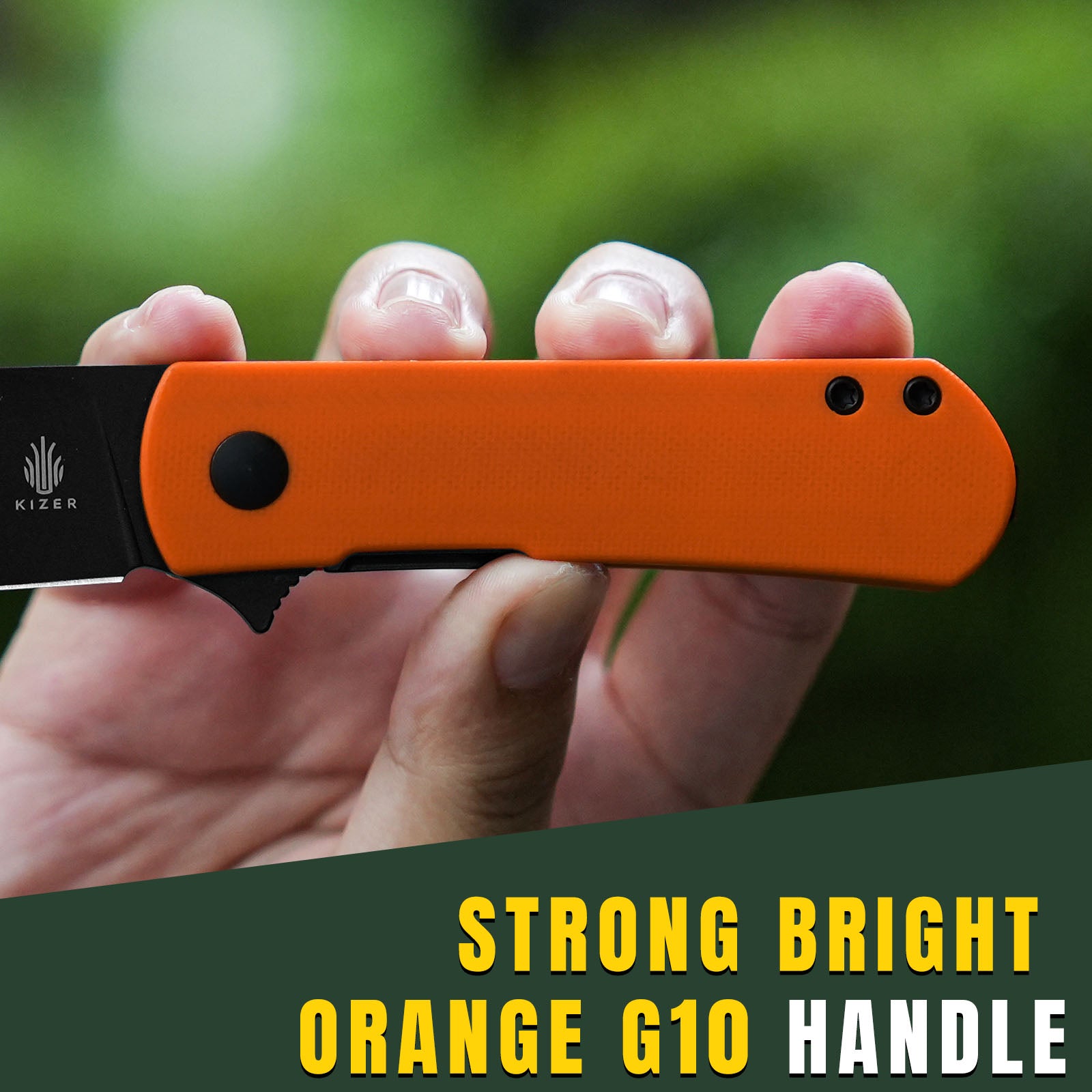 Yorkie 2.58 inch NitroV Blade Orange G10 Handle V3525A2-Kizer