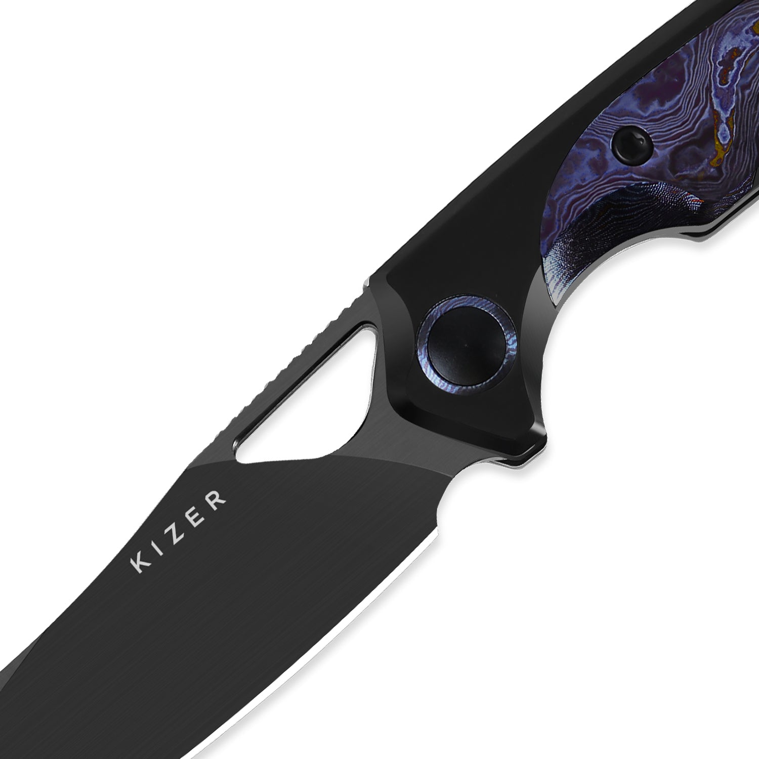 kiruakirua　0423 Ara 3.09 inch CPM CruWear Titanium & Timascus Ki3729A4-Kizer