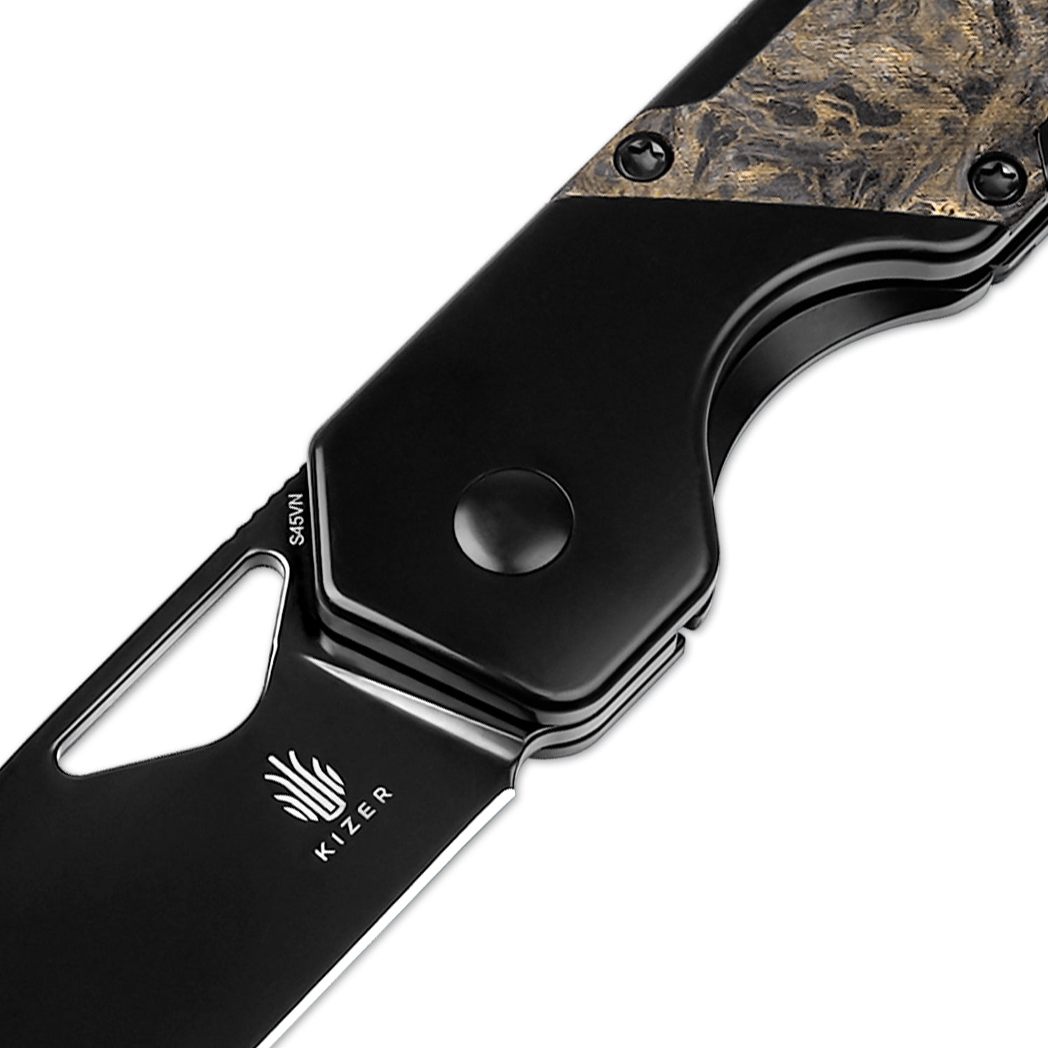 Militaw® | S45VN | Polished DLC | Titanium & Fatcarbon | KizerB™ 3634A3