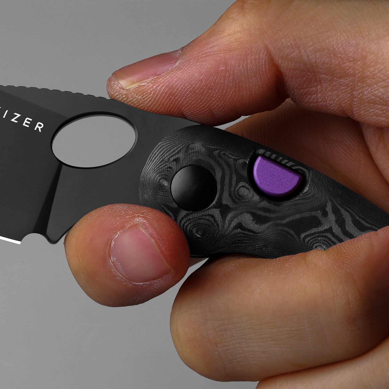 Kizer Microbe EDC Pocket Knife | Button Liner Lock | Fat Carbon