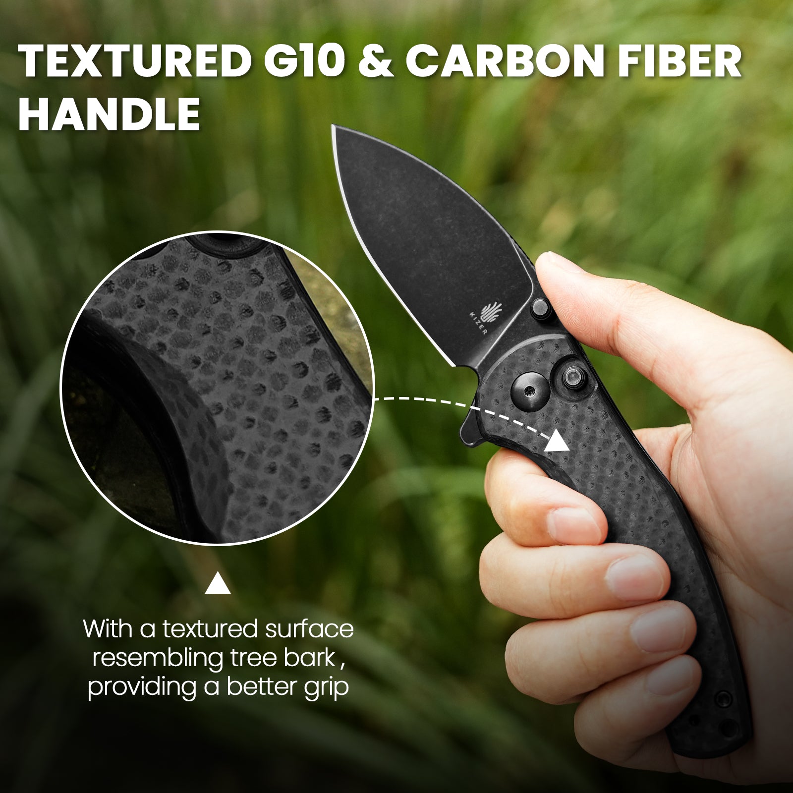 Mini Grouper | Nitro V | G10 & Carbon Fiber | V3669A2