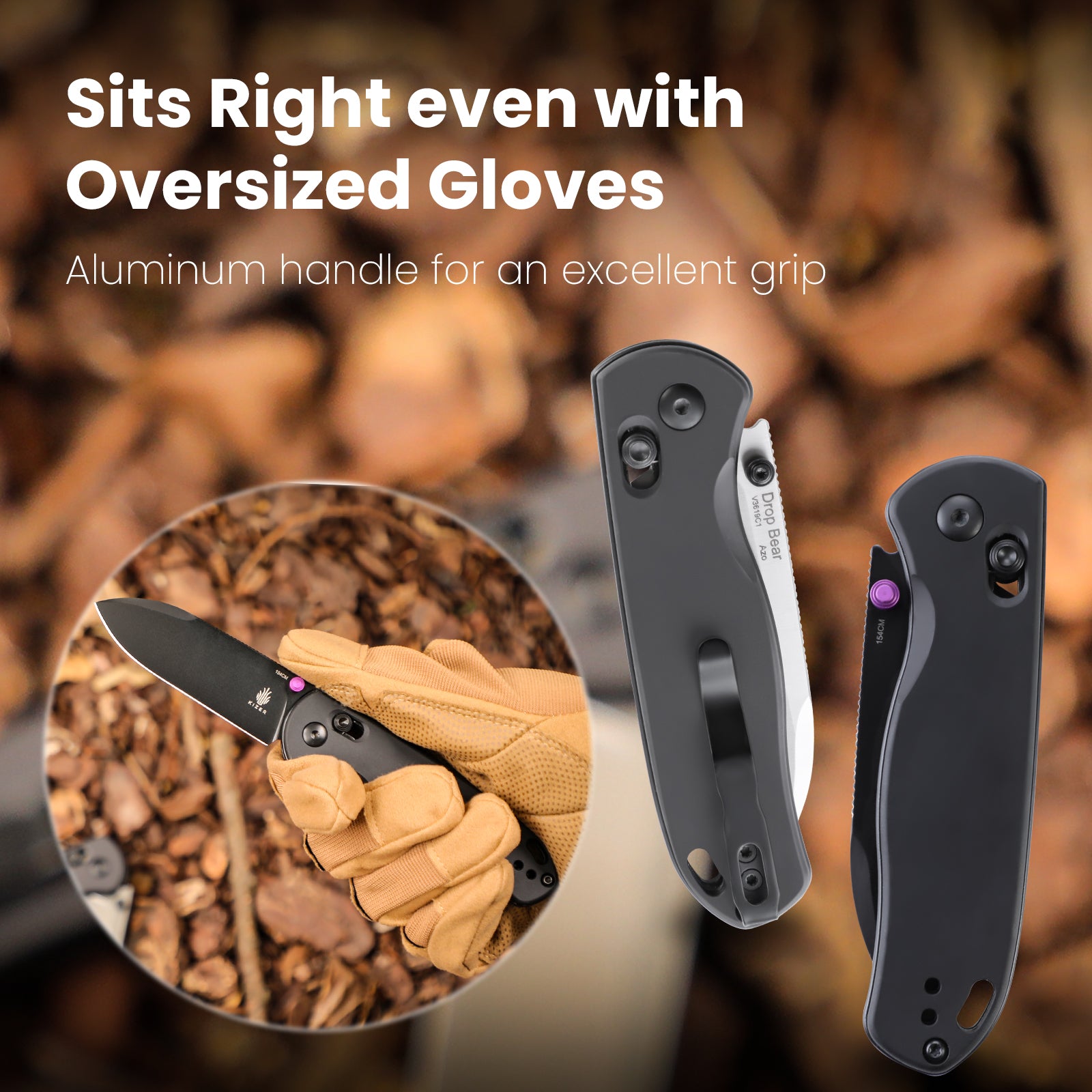 Drop Bear® | 154CM | Aluminum | KizerV™ 3619C1