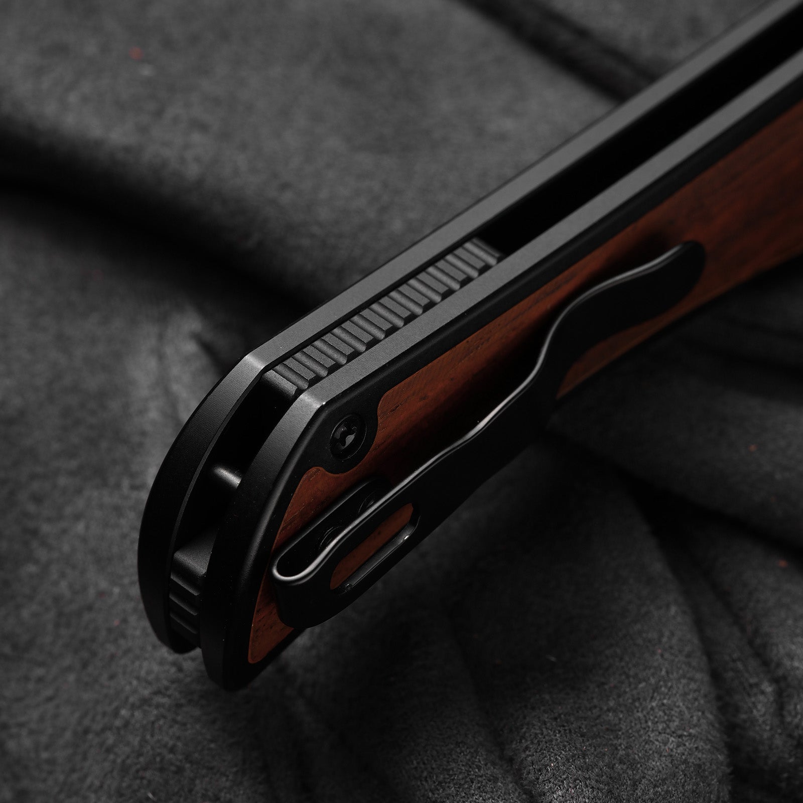 Allure S45VN Micarta With Vortex Pattern - Kizer