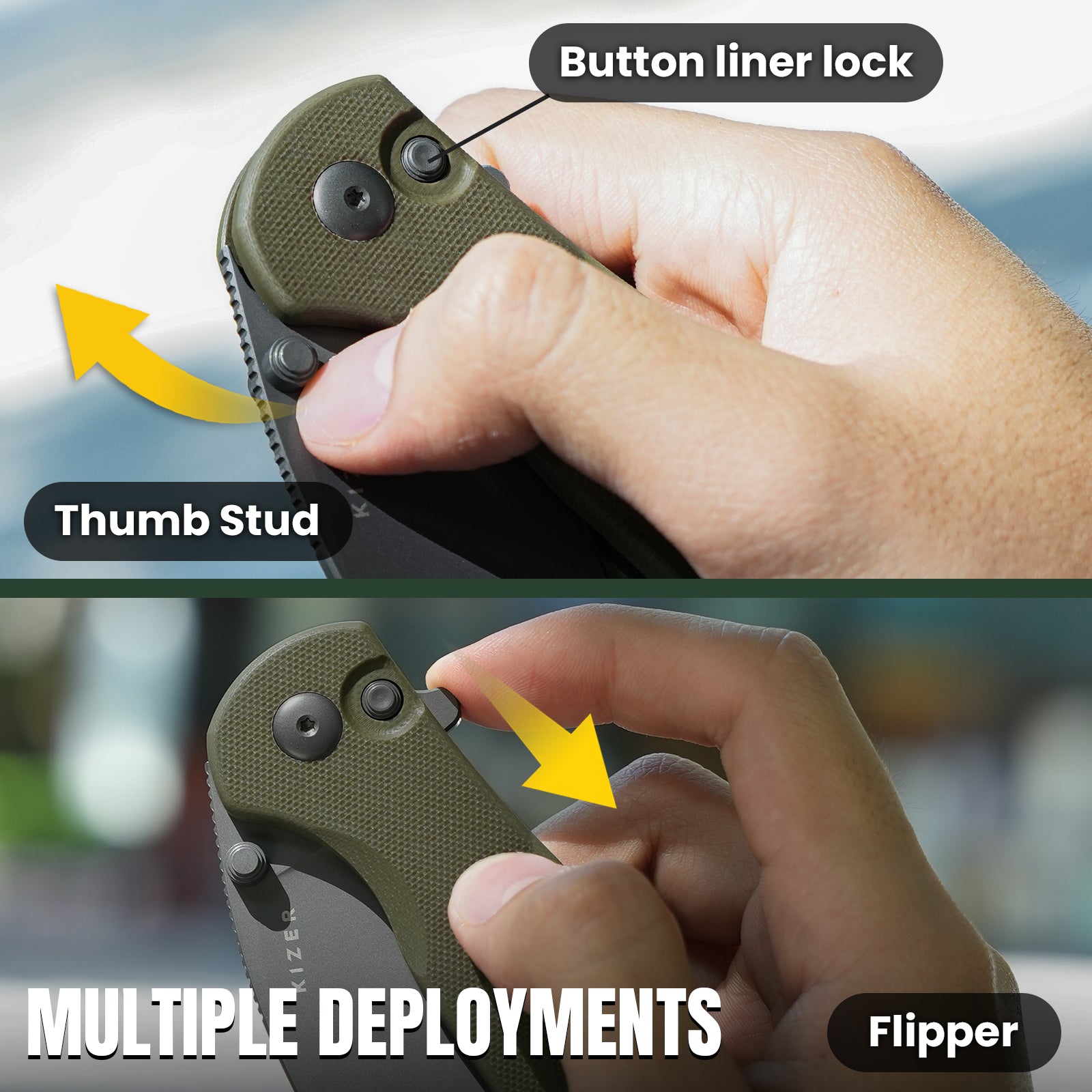 Mini Grouper | D2 | Olive Green G10 | V3669A3