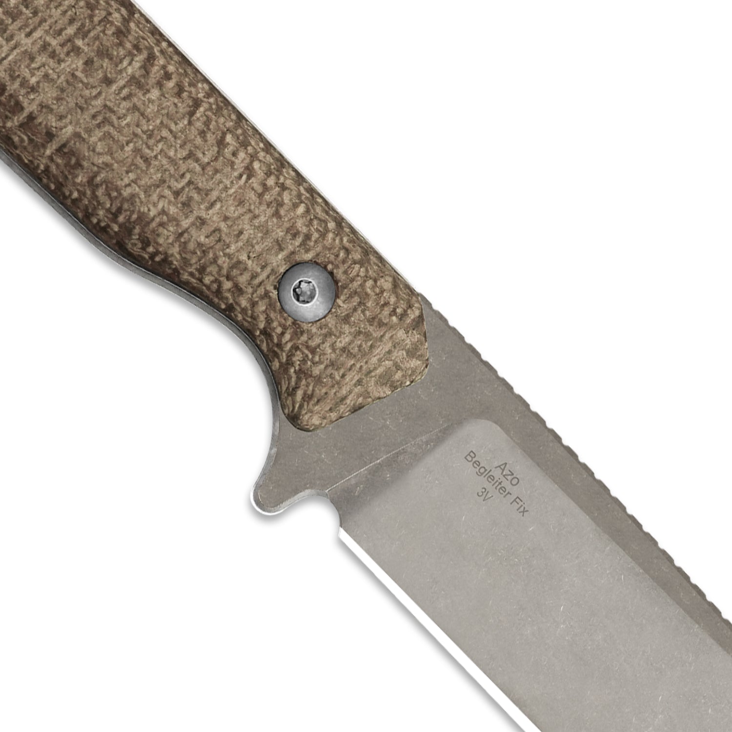 Begleiter Fix 3.78 inch 3V Burlap Micarta 1045MD1-Kizer