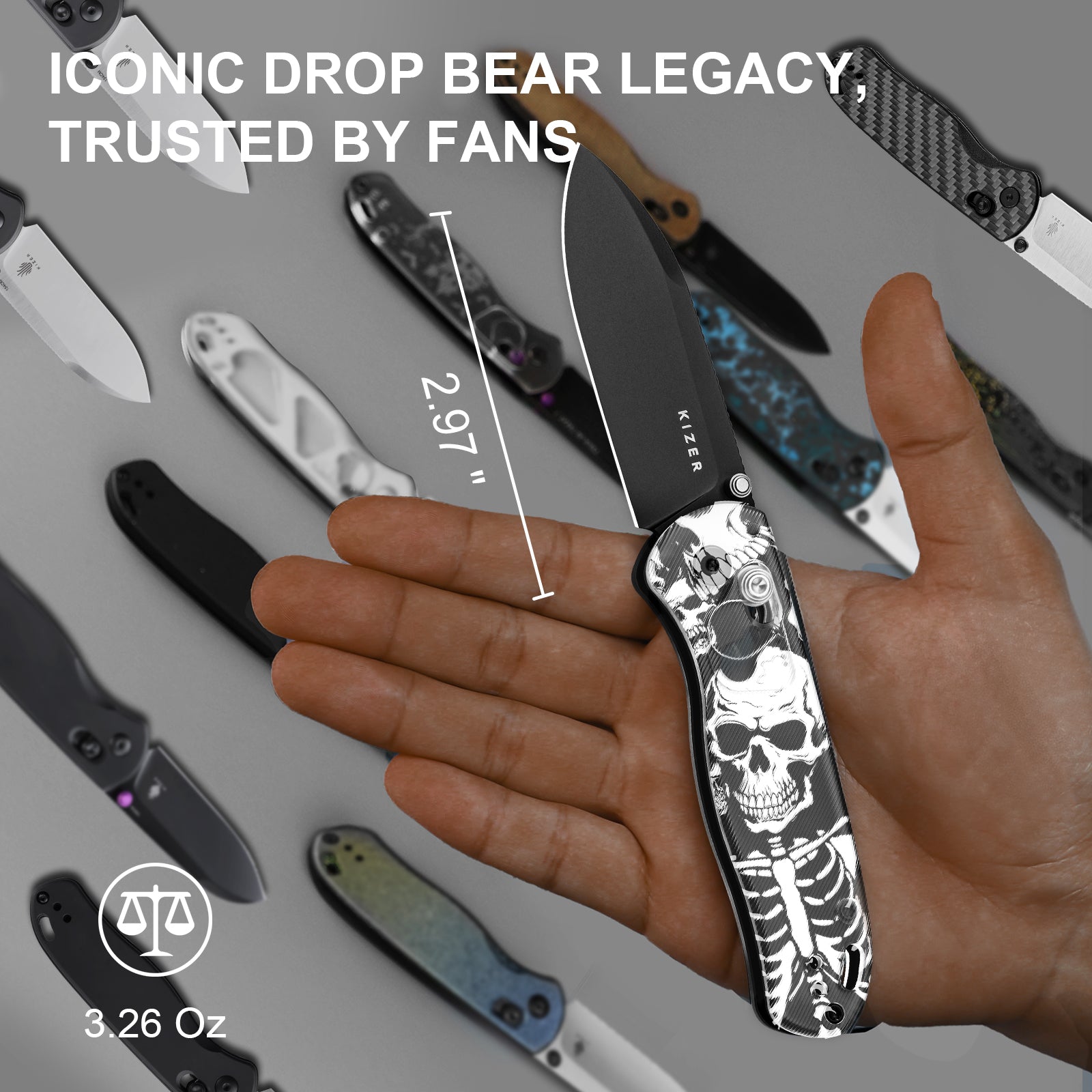 Drop Bear® | Kizer Clutch Lock™ | Nitro-V | Acrylic | KizerV™ 3619A12