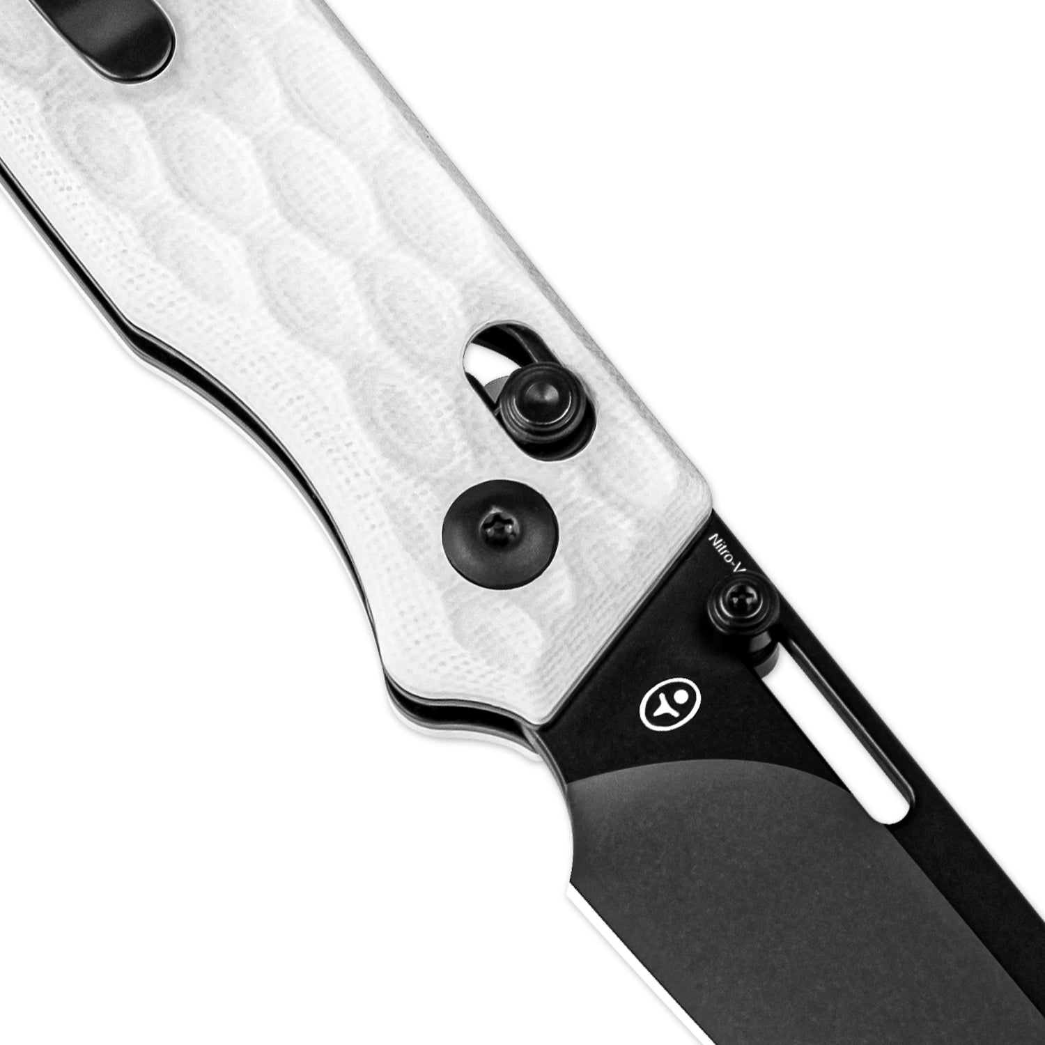 Task 3.04 inch NitroV Blade Clutch Lock White G10 Handle V3641A1-Kizer