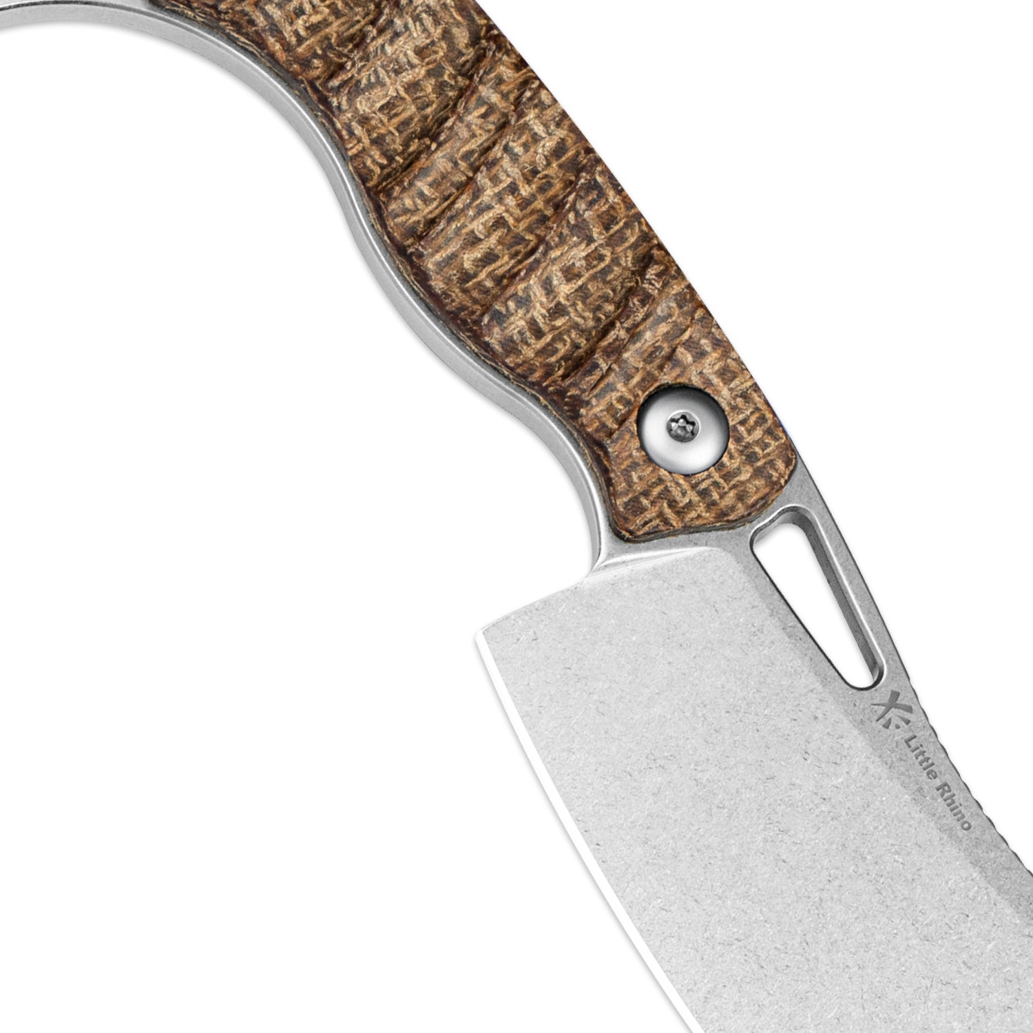 Little Rhino | AEB-L | Burlap Micarta | 1065A4