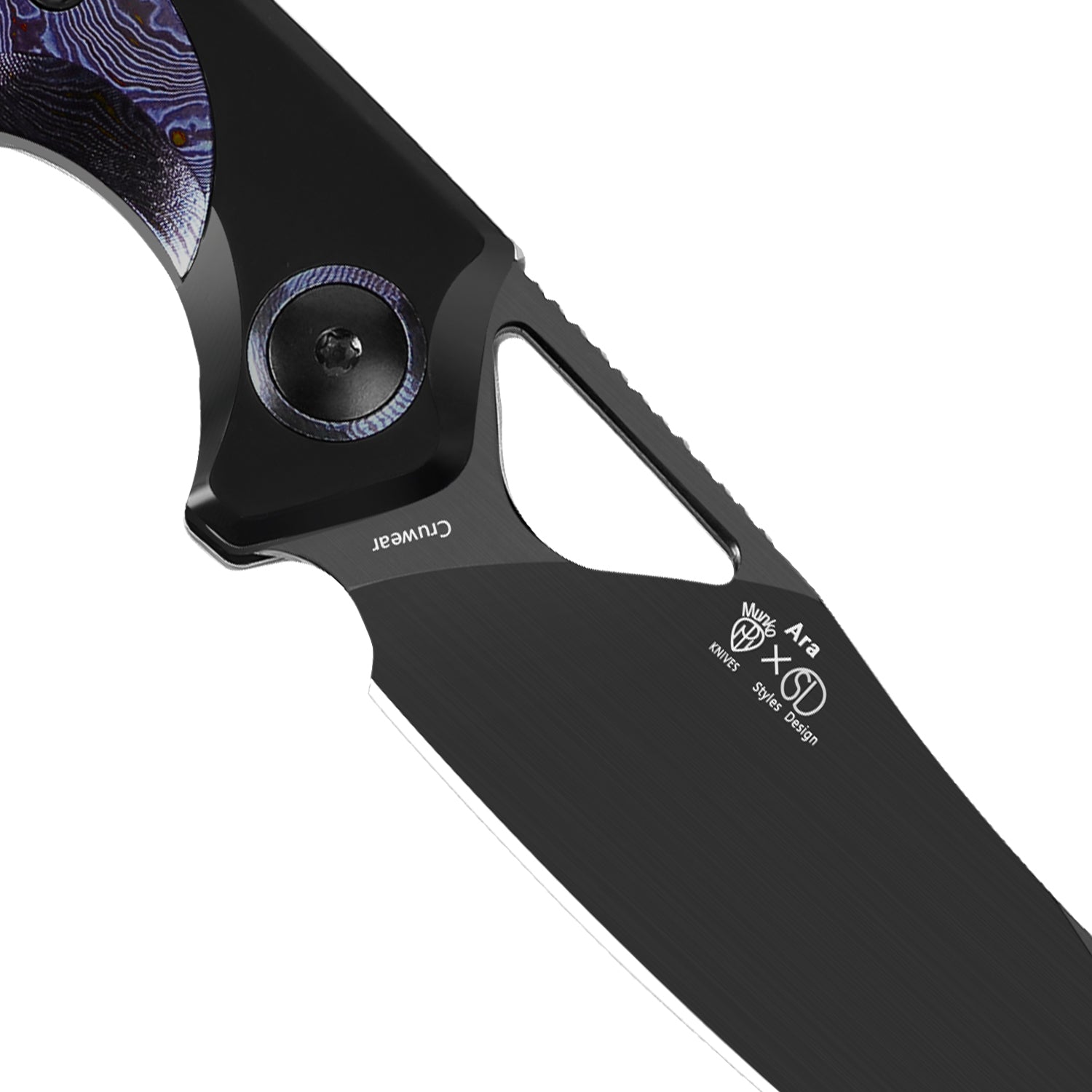 Ara 3.09 inch CPM CruWear Titanium & Timascus Ki3729A4-Kizer