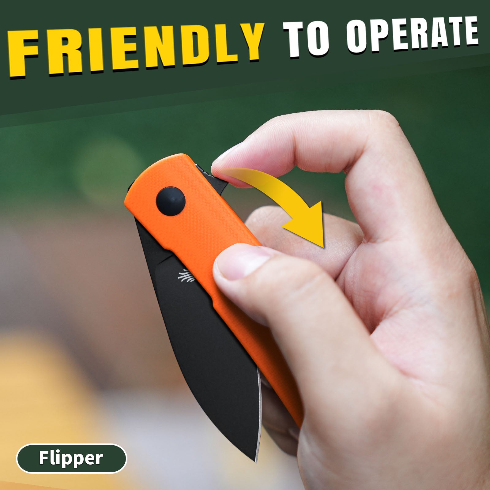 Yorkie | Nitro-V | Orange G10 - 2.58 " Black