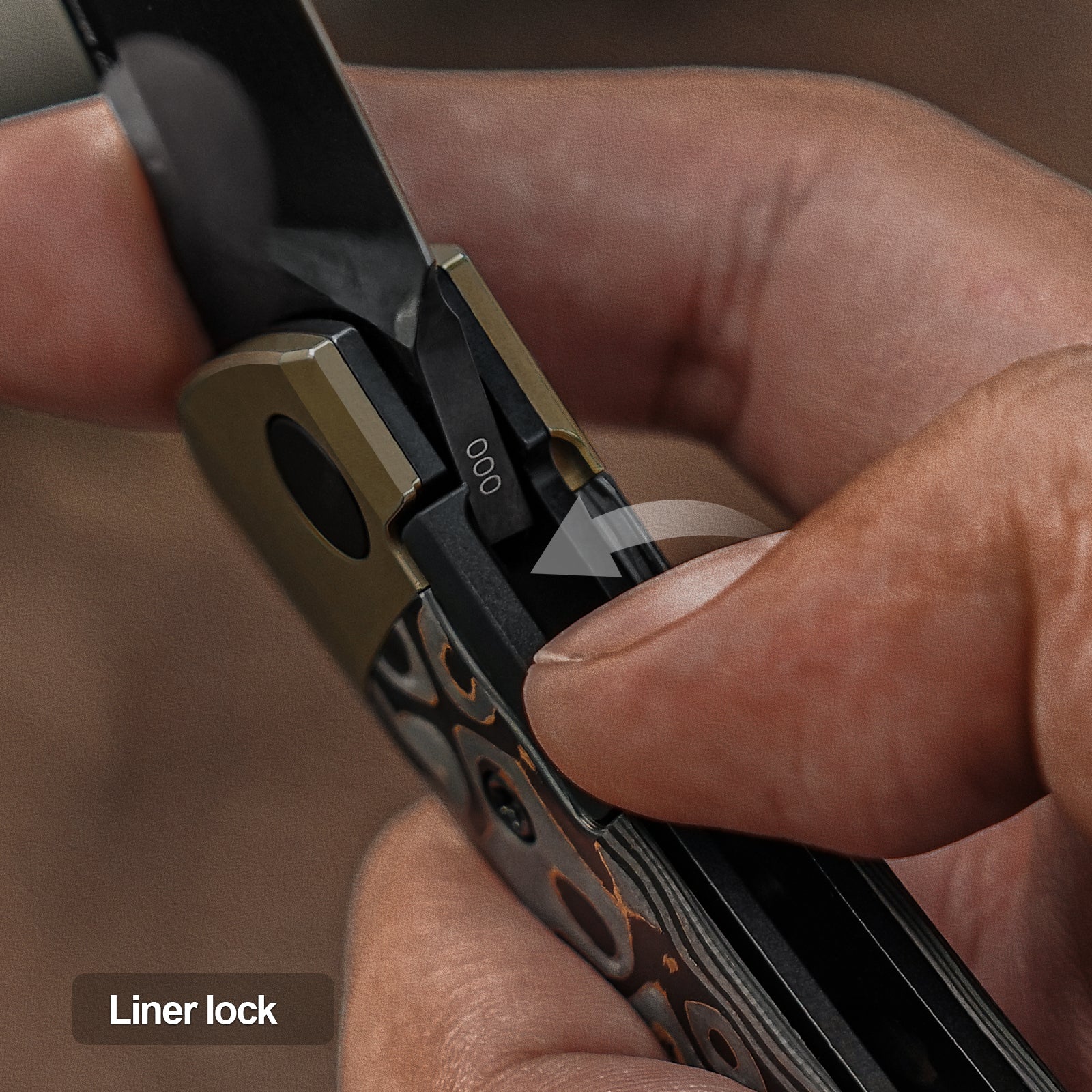 Mini MoMo | S90V | Titanium+Fat Carbon Camo Gold | KizerB™ 3663A3