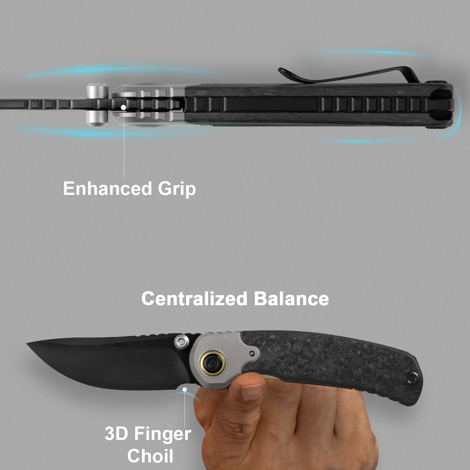 PIONEER 3.2 inch 20CV Titanium & Marble Carbon Fiber ZX-FK03A4-Kizer