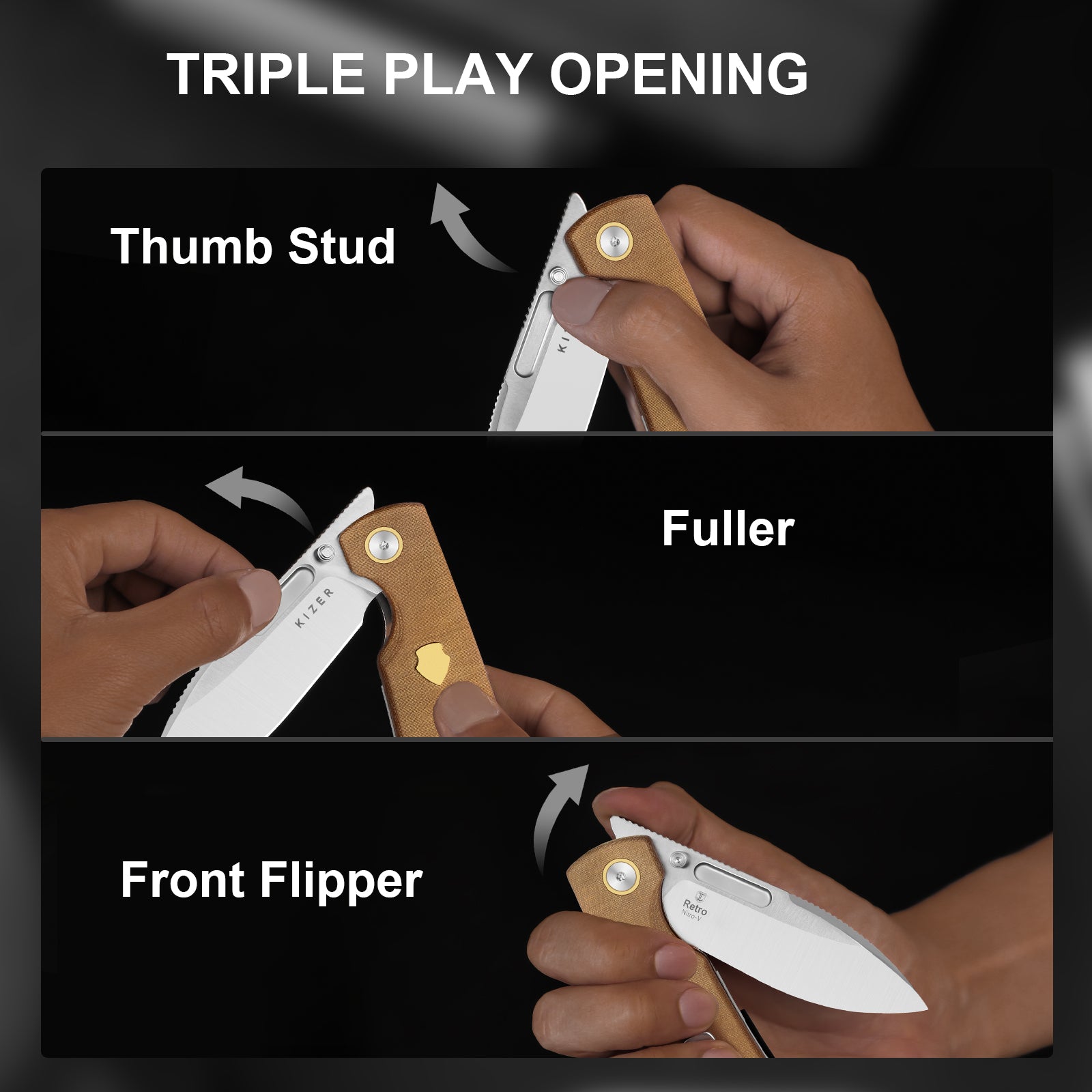 Retro | Nitro-V | Micarta & Brass | V4726A1