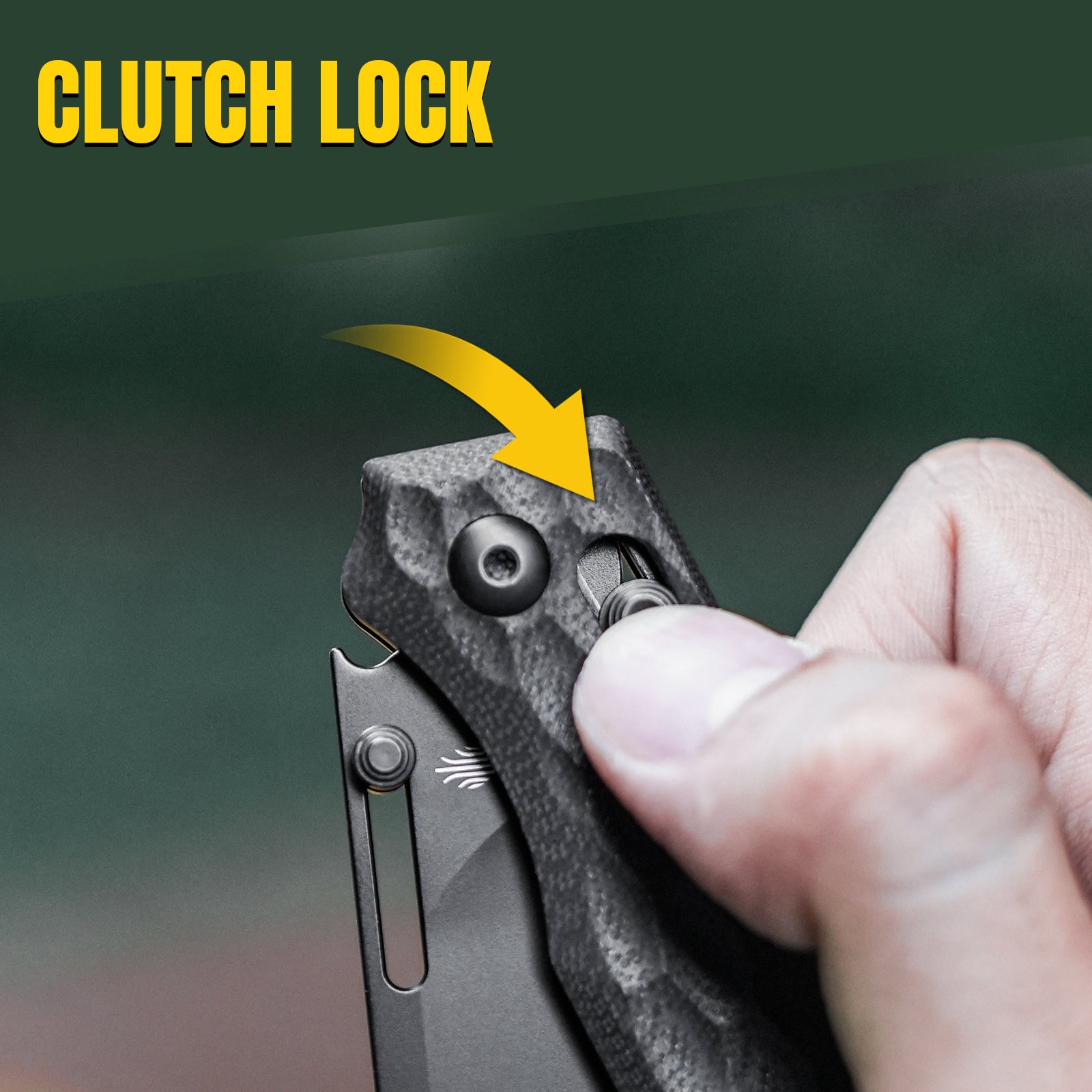 Task 3.04 inch Clutch Lock Black G10 Handle V3641C2-Kizer