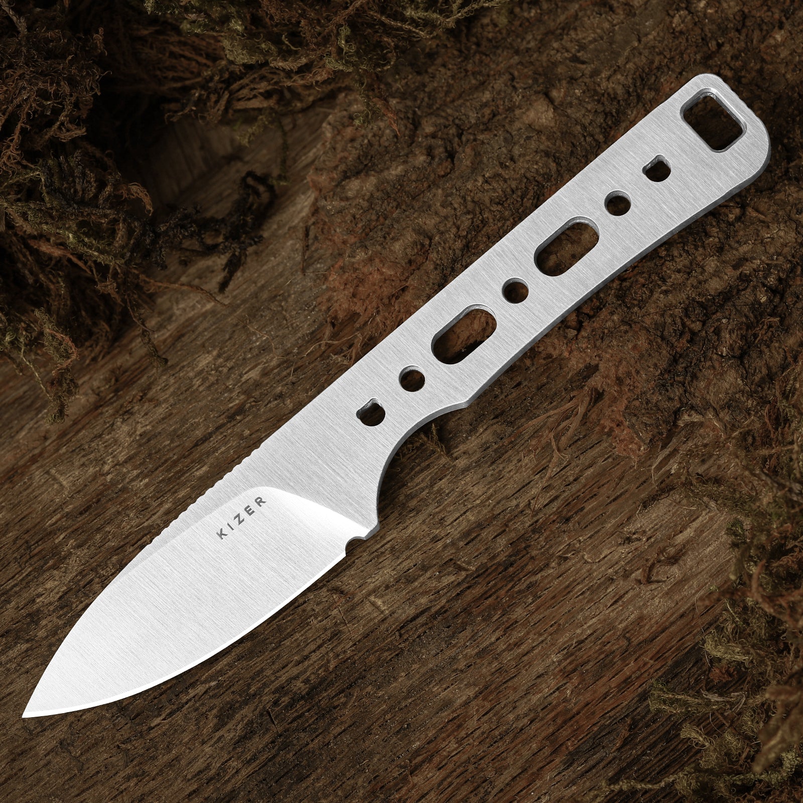 Whiskey Jack | Multiple Carry Options | Vortex Pattern Micarta | Skeletonized Tang | AEB-L | KizerV™ 1108A6