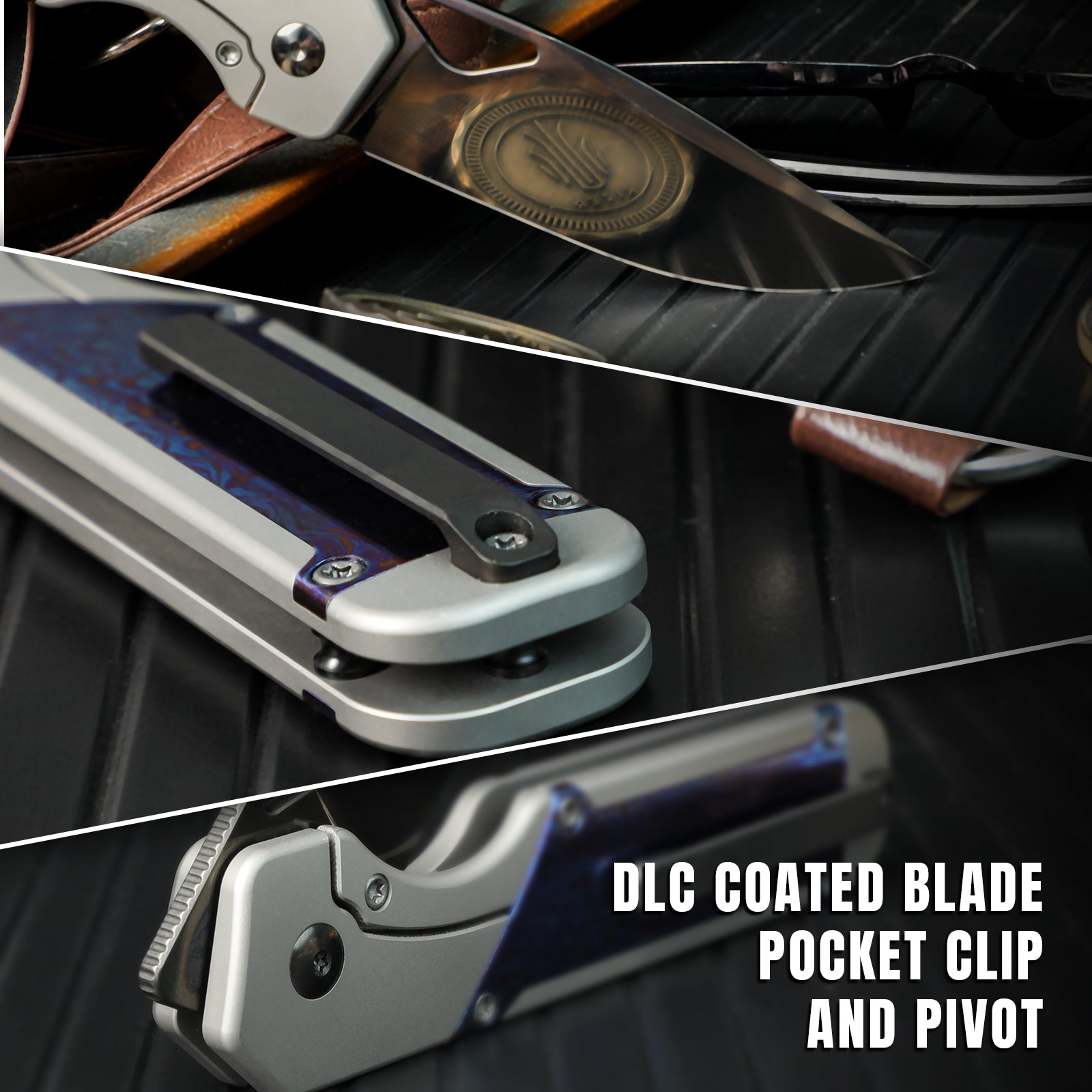Militaw® | DLC M390 | Titanium & Timascus| Exclusive | Limited Edition | KizerB™ 3634A6