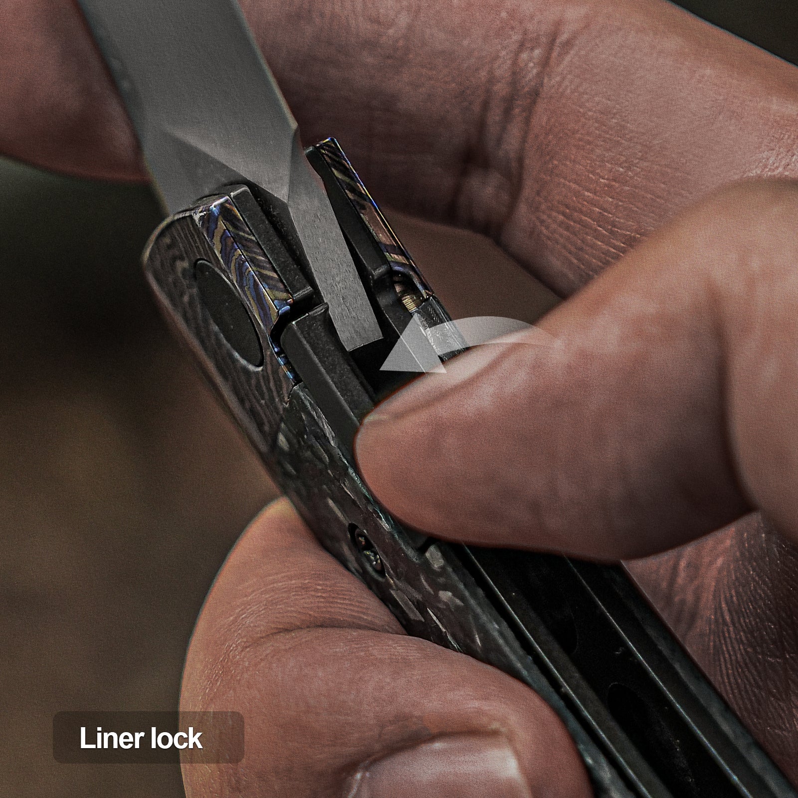 Mini MoMo | M390 | Timascus+Marble Carbon Fiber | KizerB™ 3663A4