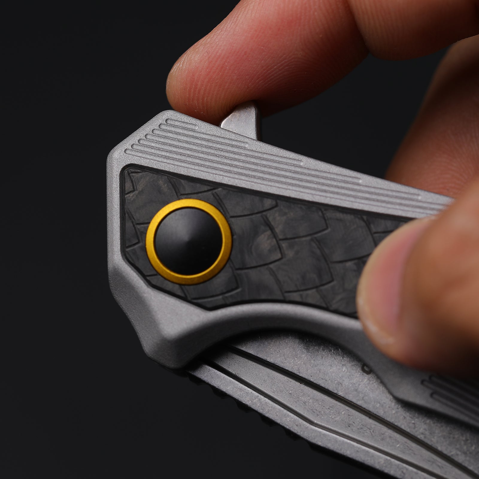 Draca | Flipper | S45VN | GID | Aluminum & Carbon Fiber | KizerB™ 4751A1