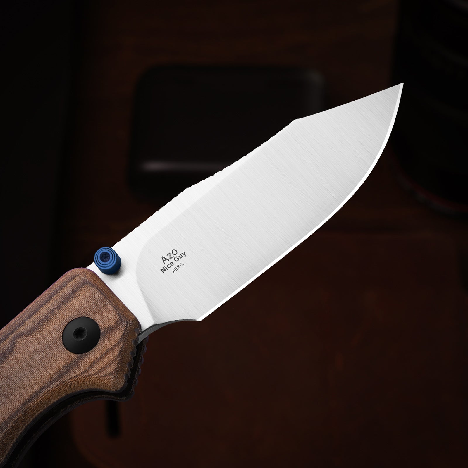 Nice Guy | Clip Point | AEB-L + Satin | Norplex UltreX™ Micarta | KizerV™ 3011BCA1