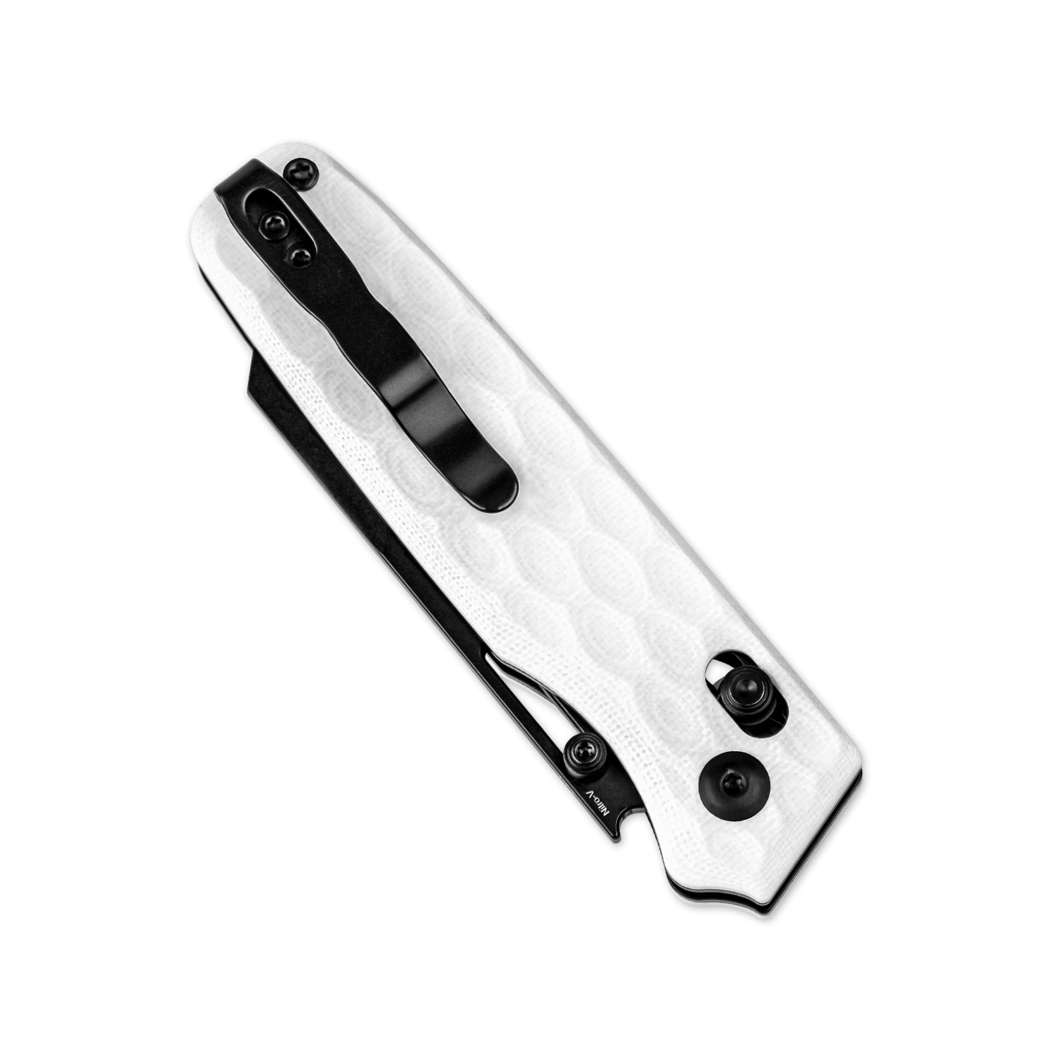 Task 3.04 inch NitroV Blade Clutch Lock White G10 Handle V3641A1-Kizer