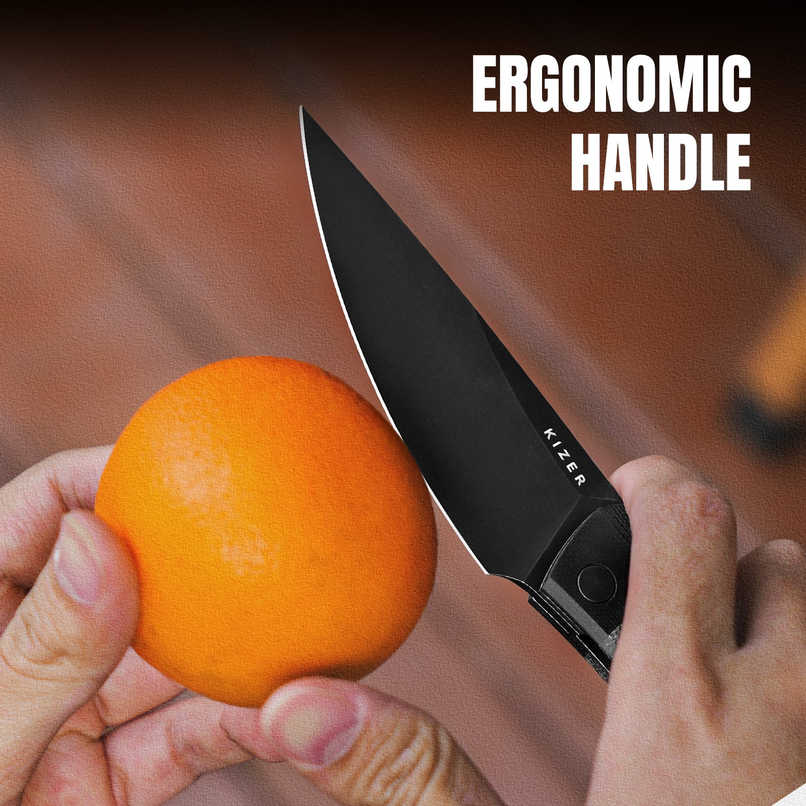 Momo | Nitro-V | Black G10+Micarta | KizerV™ 4663A1