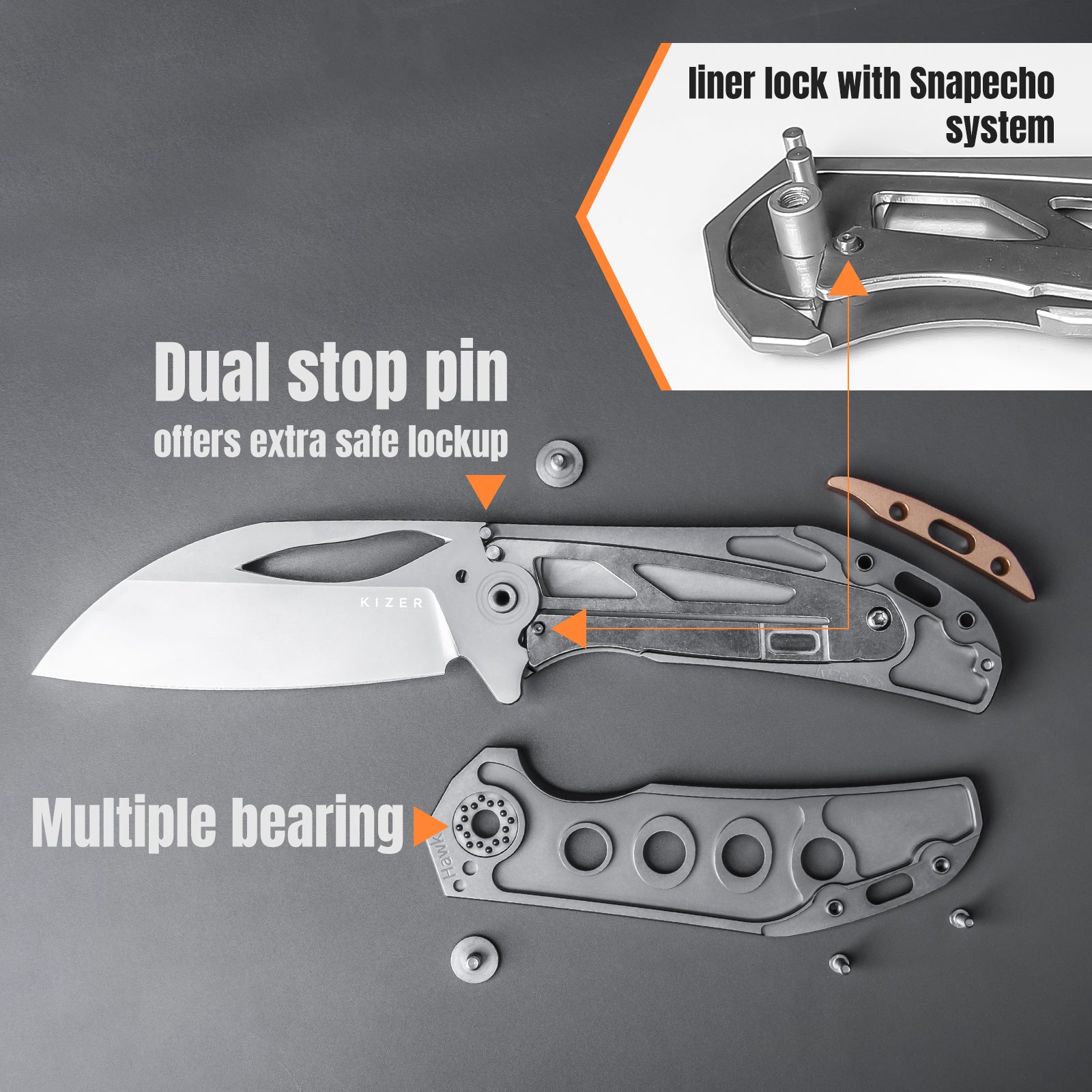 Hawk | S45VN | Titanium | Ki4683A2