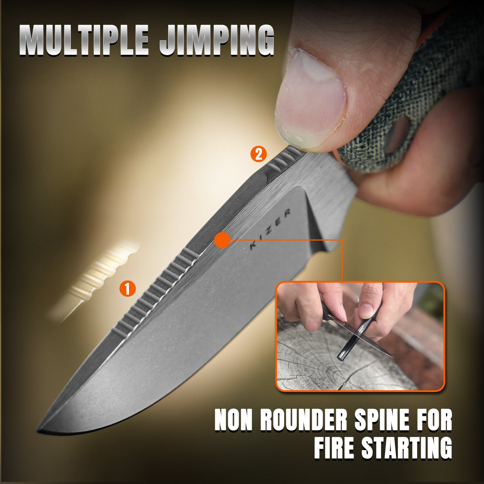 Hare | Nitro V | Micarta + G10 | 1077A2