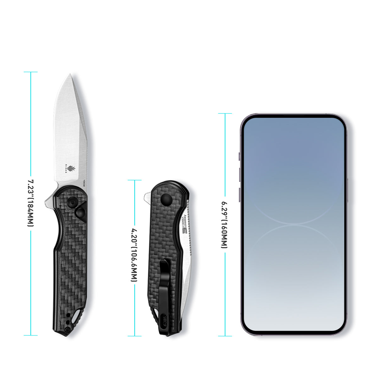 Assassin | 154CM | Carbon Fiber & G10 | V3549C3