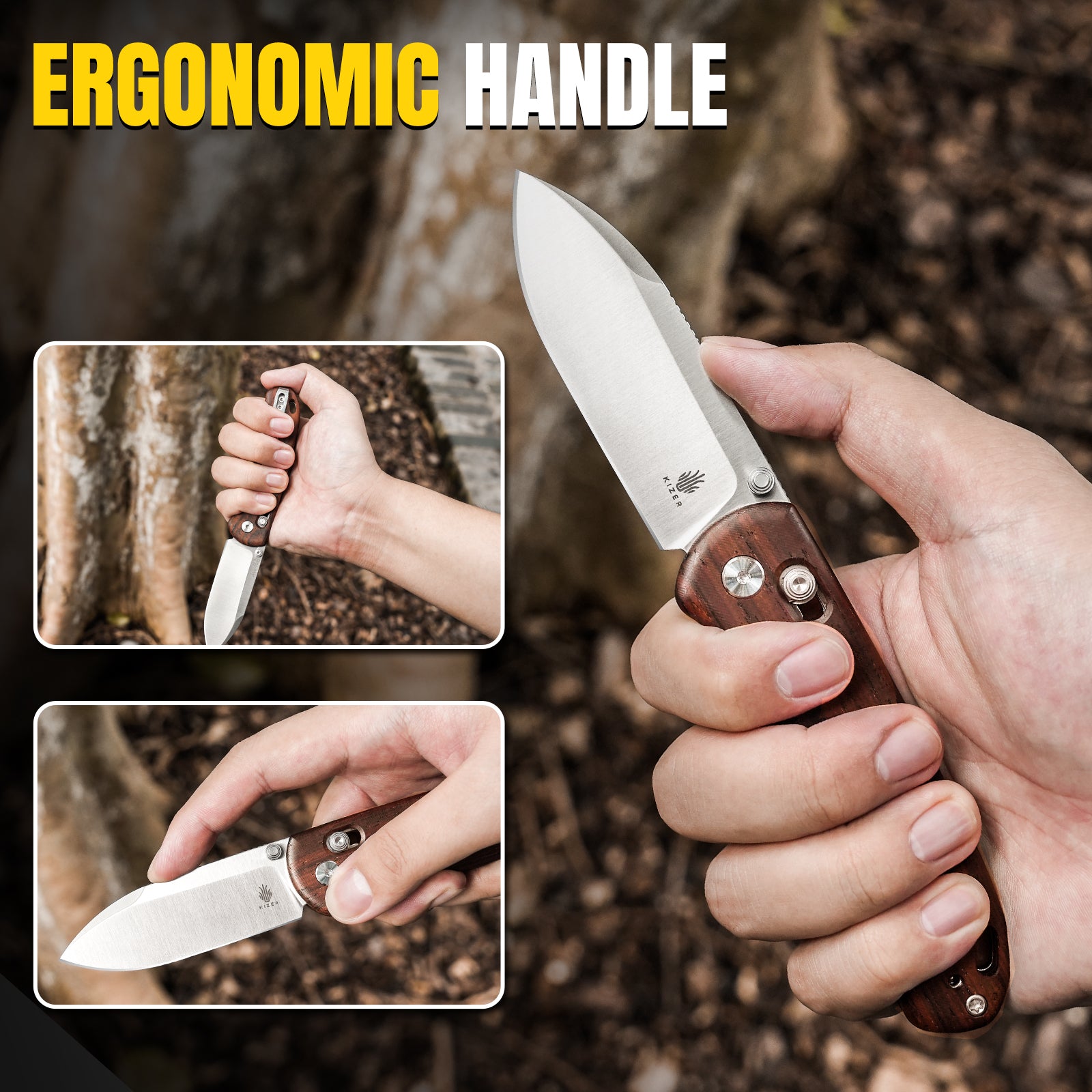 Drop Bear® | Kizer Clutch Lock™ | Nitro-V | Wood | KizerV™ 3619A6