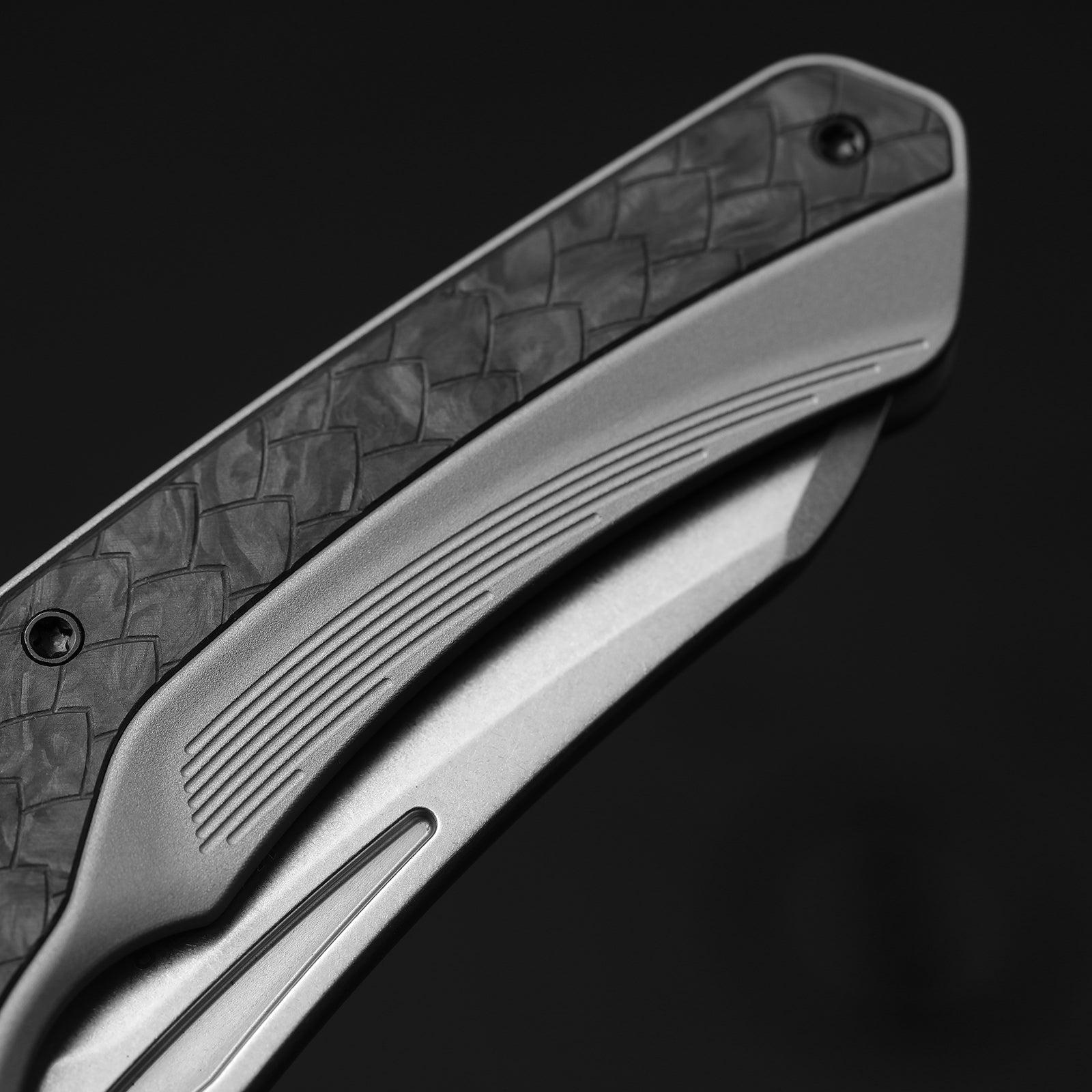 Draca | Flipper | S45VN | Aluminum & Crystallized Titanium | KizerB™ 4751A2