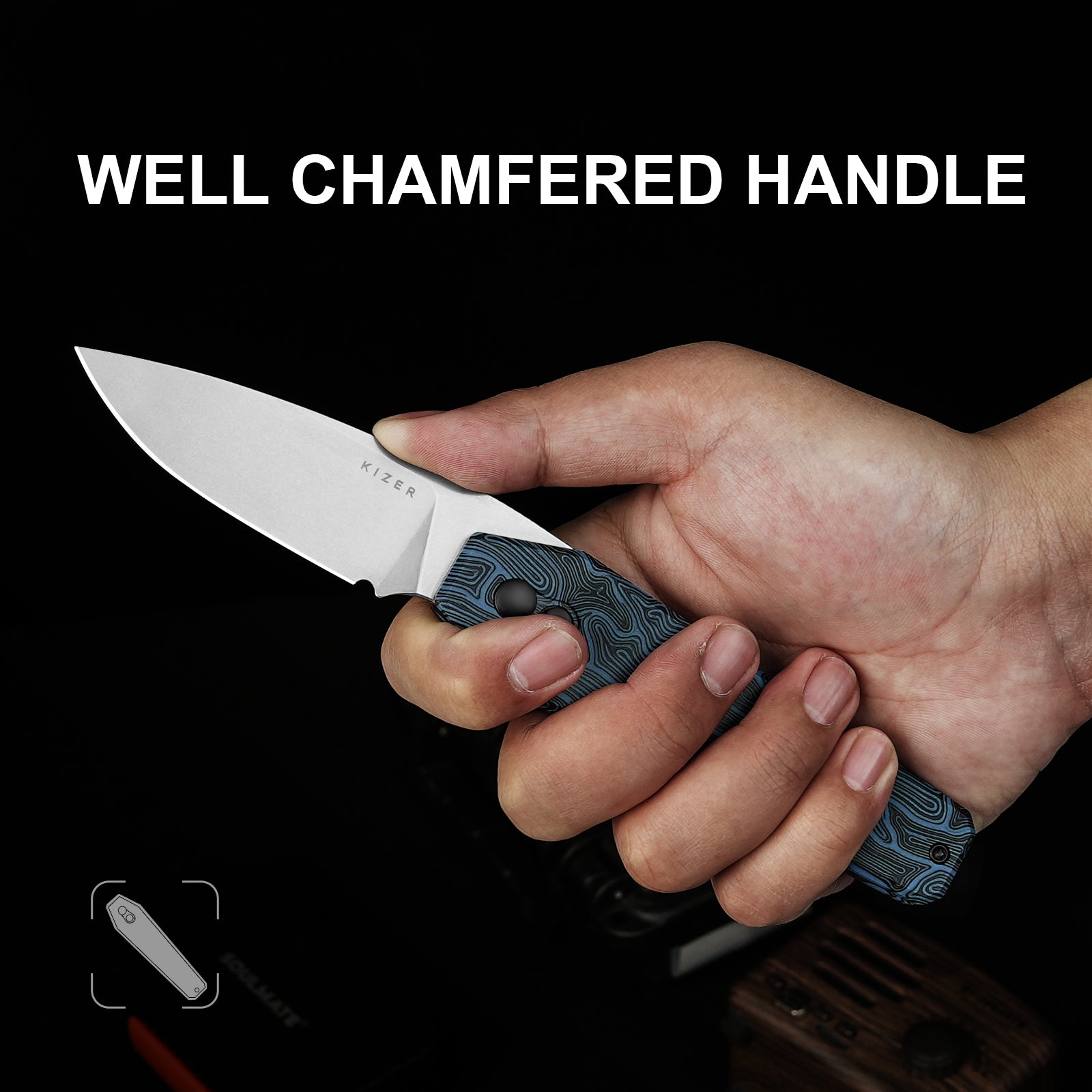 Tomb | Nitro-V | Damascus G10(BL & BK) | V3692A3