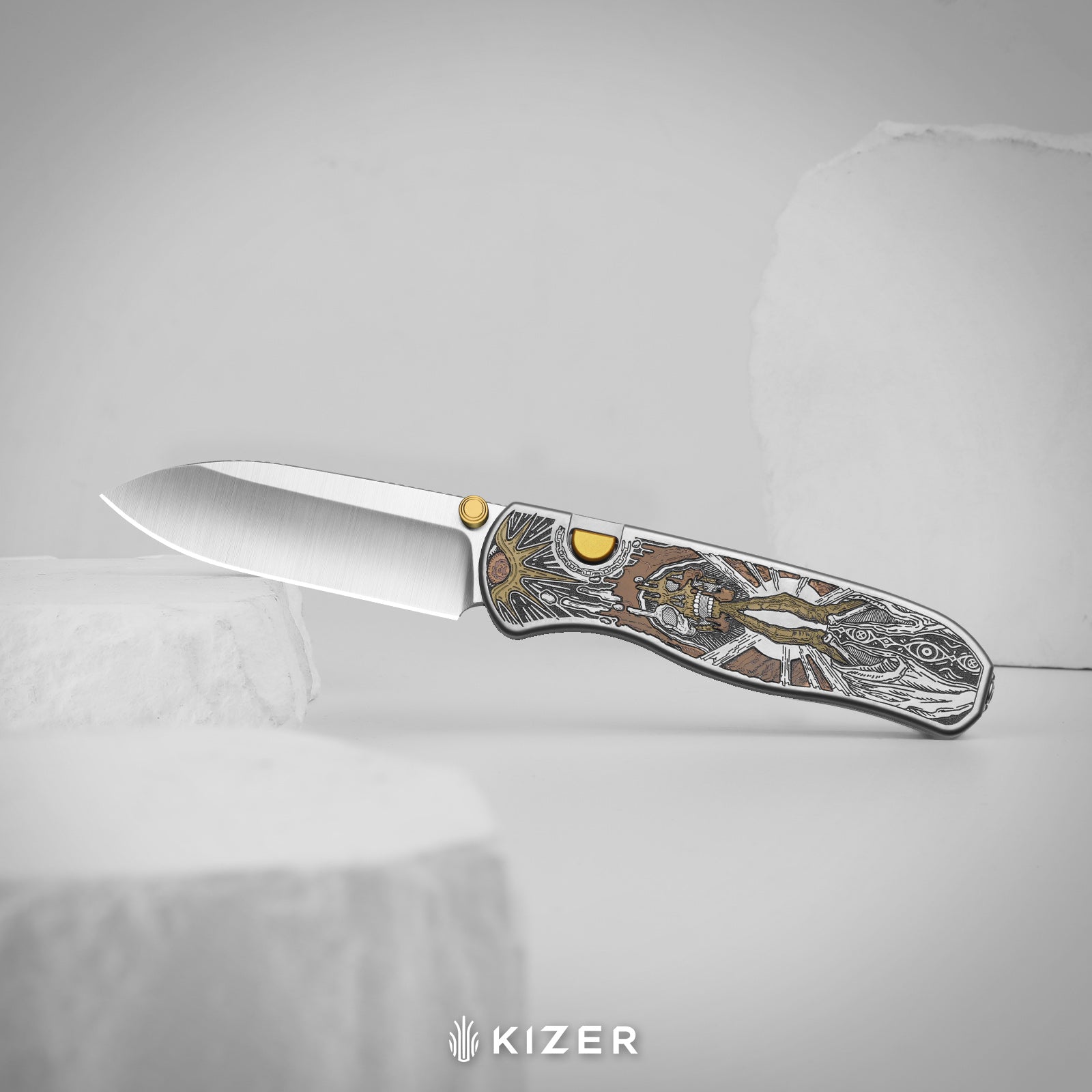 Drop Bear® Zero | Vanax | Hand-brushed | Hollow Grind | Titanium (Lase