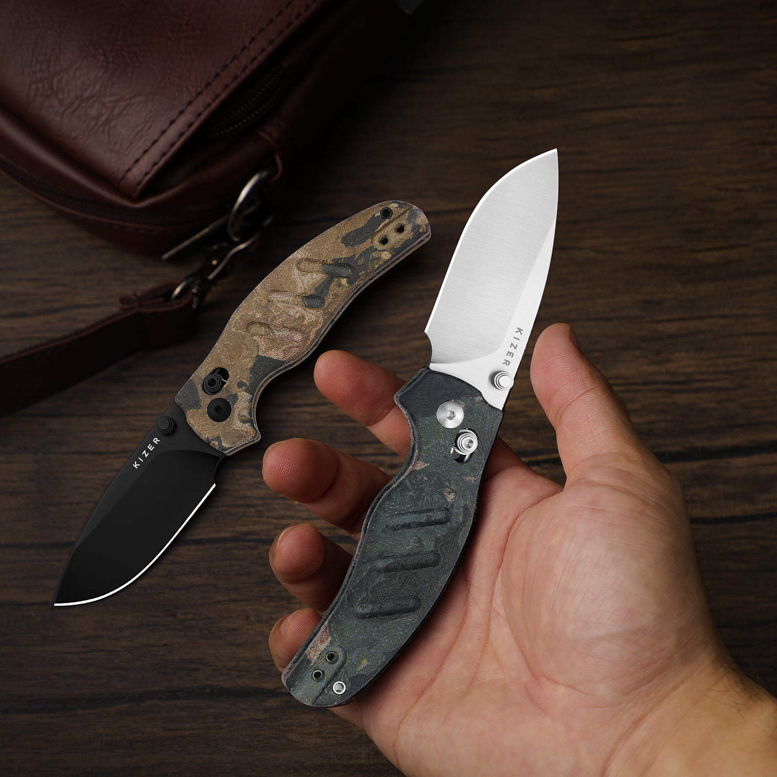 URANUS「Mirage」 シド fuzzy knot Sheepdog® C01C 2.9 BS | Current Micarta (Orange Burl Canvas) | Kizer B