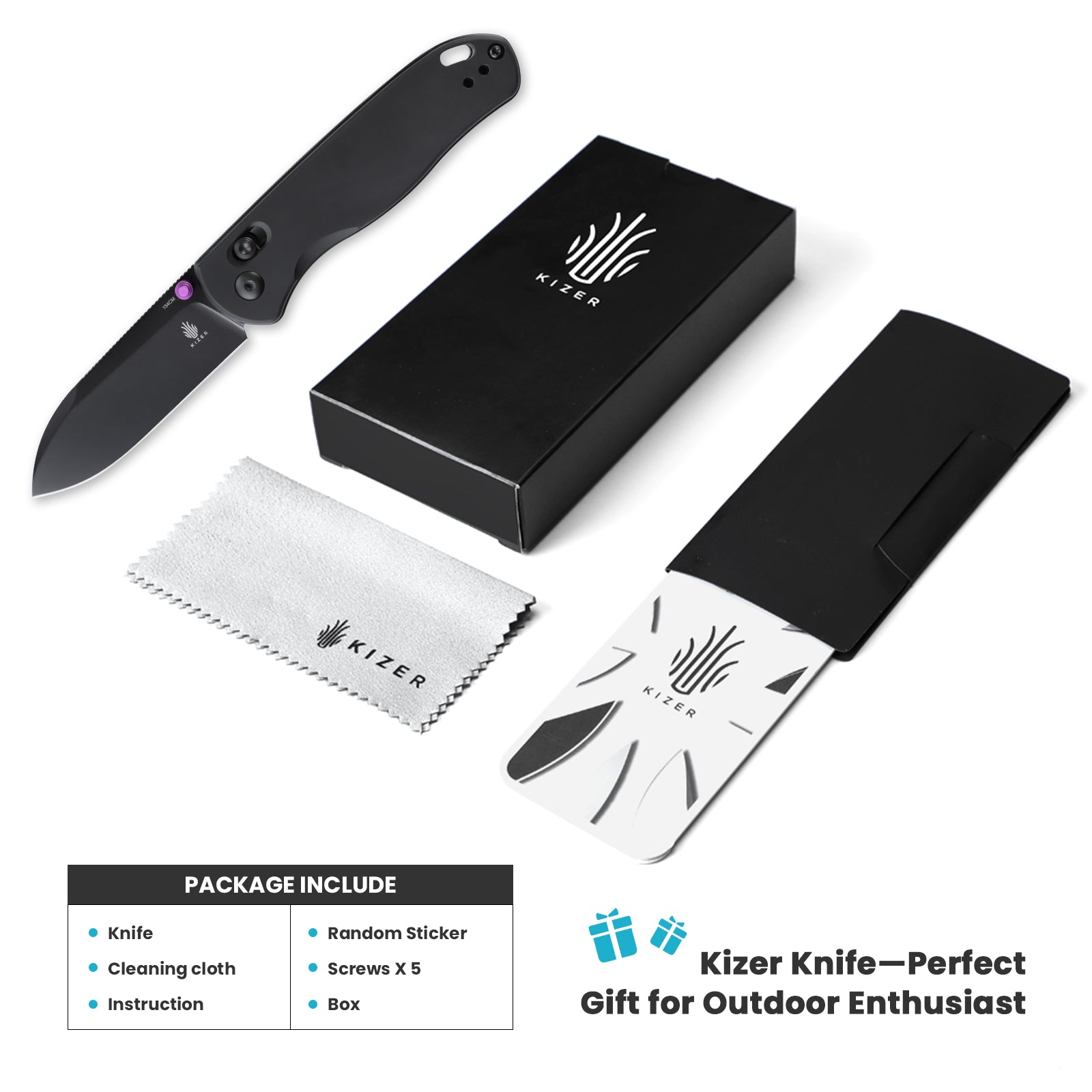 Drop Bear® | 154CM | Aluminum | KizerV™ 3619C2