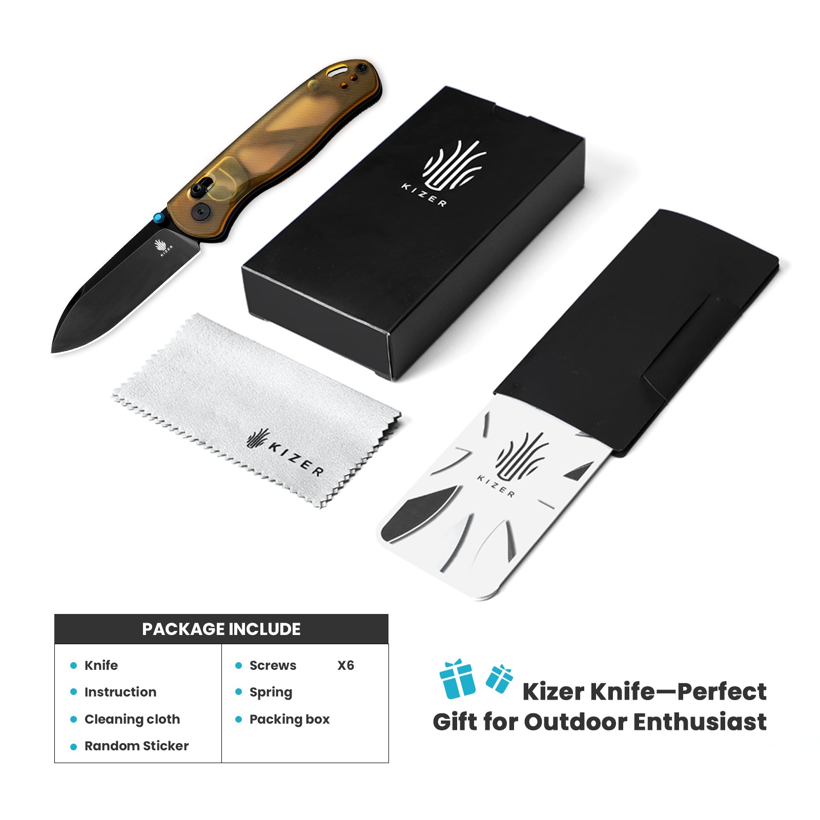 Drop Bear 2.97 inch Nitro V Blade PEI Handle V3619A2-Kizer
