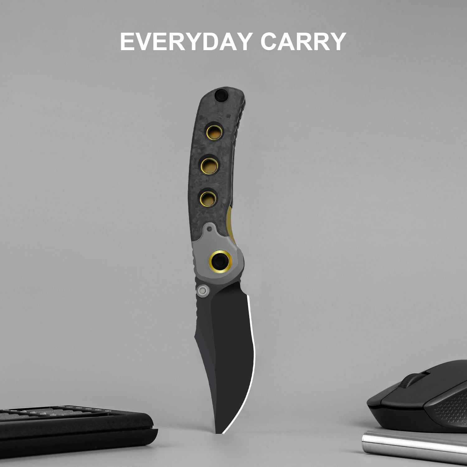 PIONEER | M390 | Titanium & Marble Carbon Fiber | ZX-FK03A1 | KIZERX®