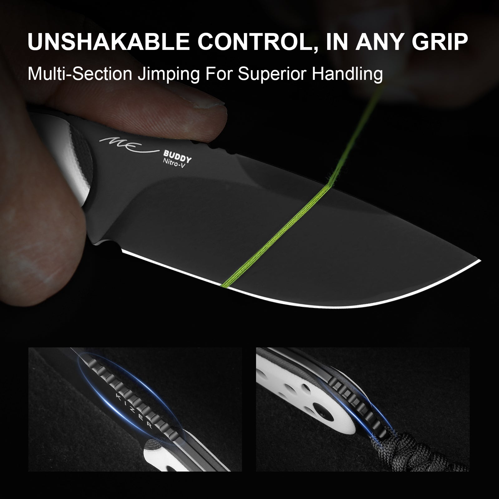 BUDDY | Nitro-V | Black & White G10 | 1081A3