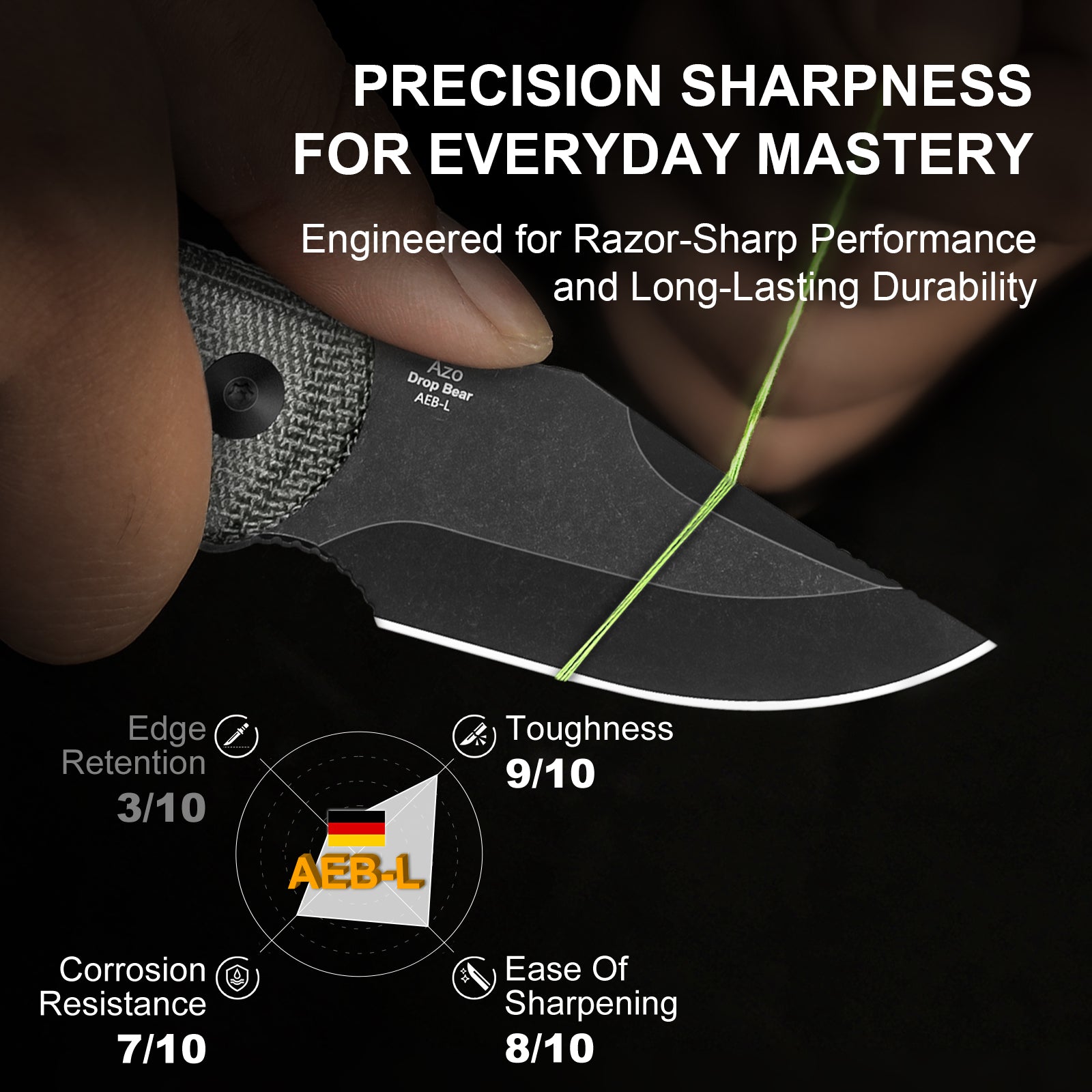 Drop Bear 2.6 inch AEB-L Micarta 1092A1-Kizer