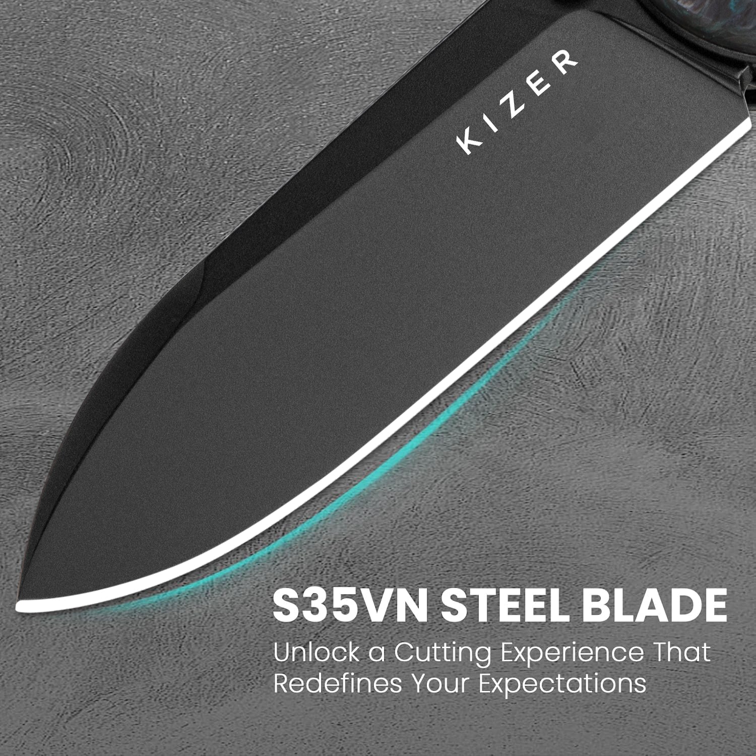 Drop Bear S35VN Blade Fat Carbon Handle Ki3619A4-Kizer