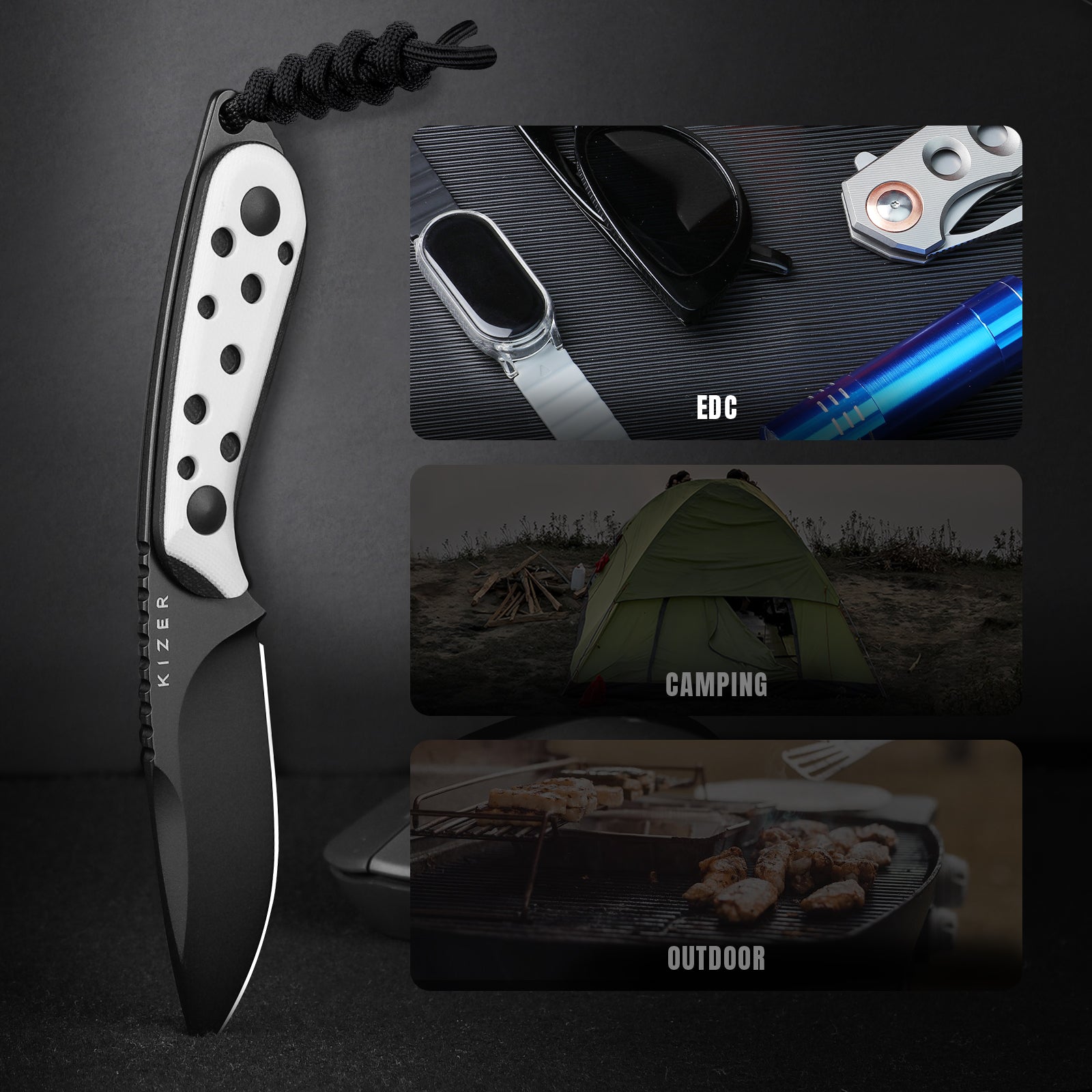 BUDDY | Nitro-V | Black & White G10 | 1081A3