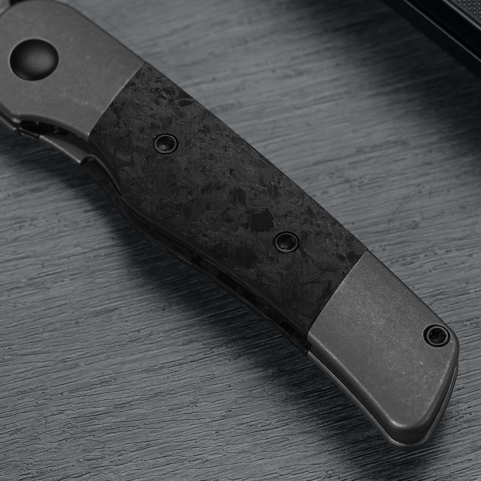 Coywolf | Compound Grind | Titanium & Reconstituted Wood | Frame Lock