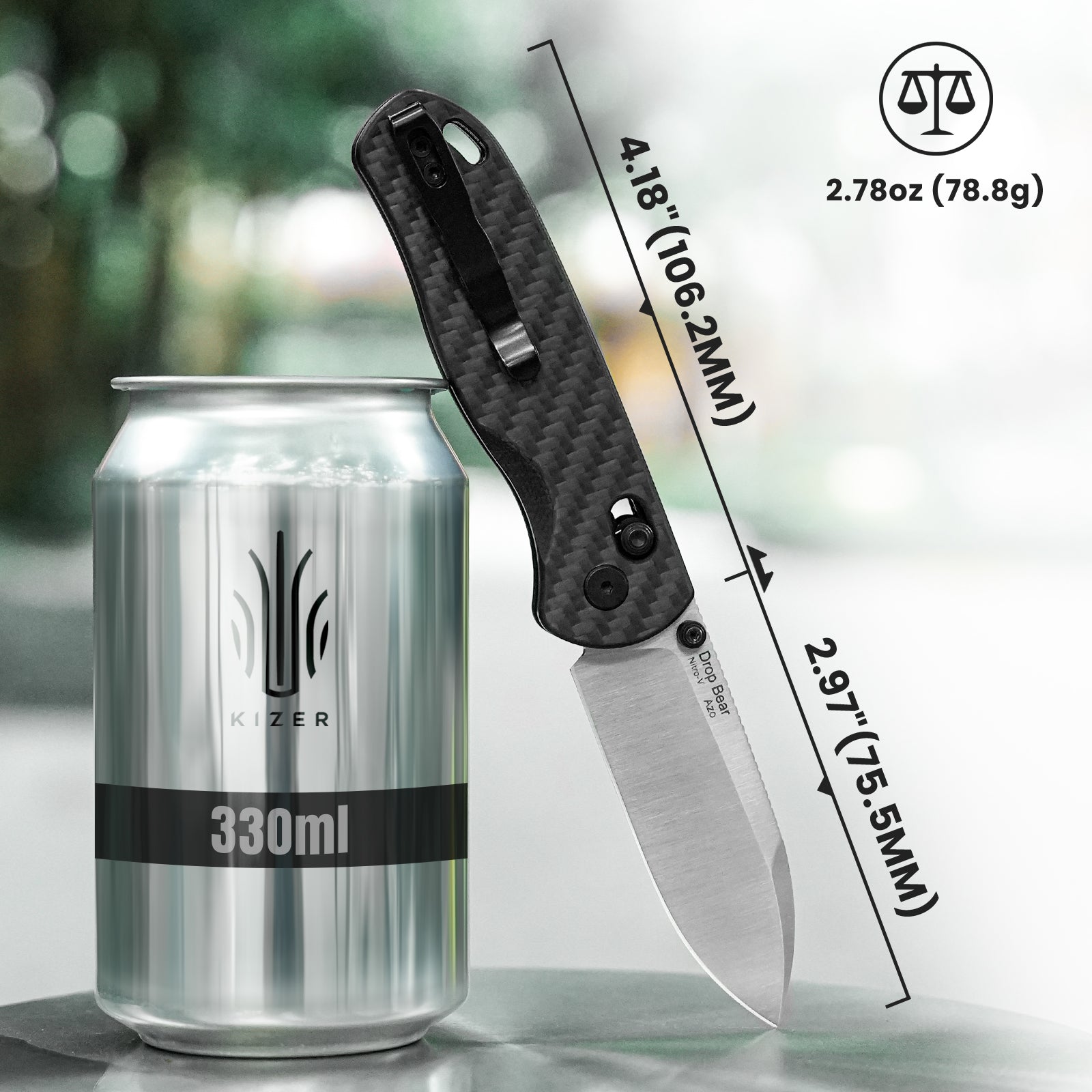 Drop Bear® | Kizer Clutch Lock™ | Nitro-V | 3K Carbon Fiber | KizerV™ 3619A3