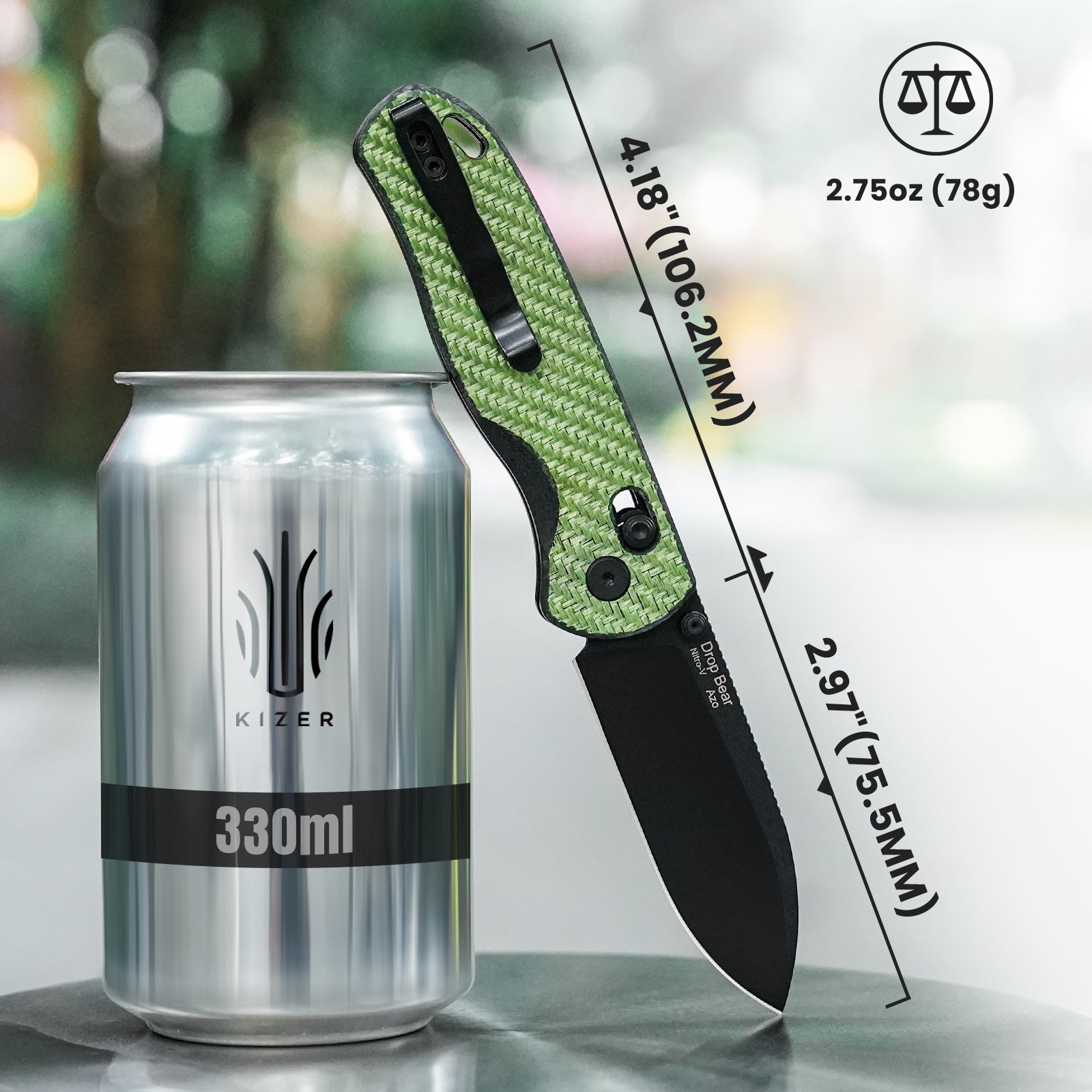 Drop Bear® | Kizer Clutch Lock™ | Nitro-V | Carbon Fiber | KizerV™ 3619A4