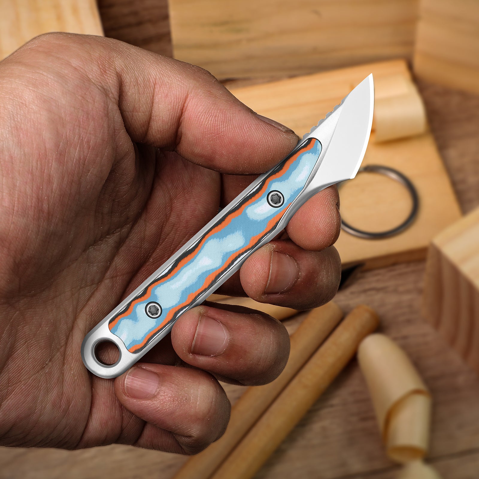 Cannoli | Kizer Fixed Blade | Vortex Pattern Micarta | AUS-10 | KizerV™ 1089A1